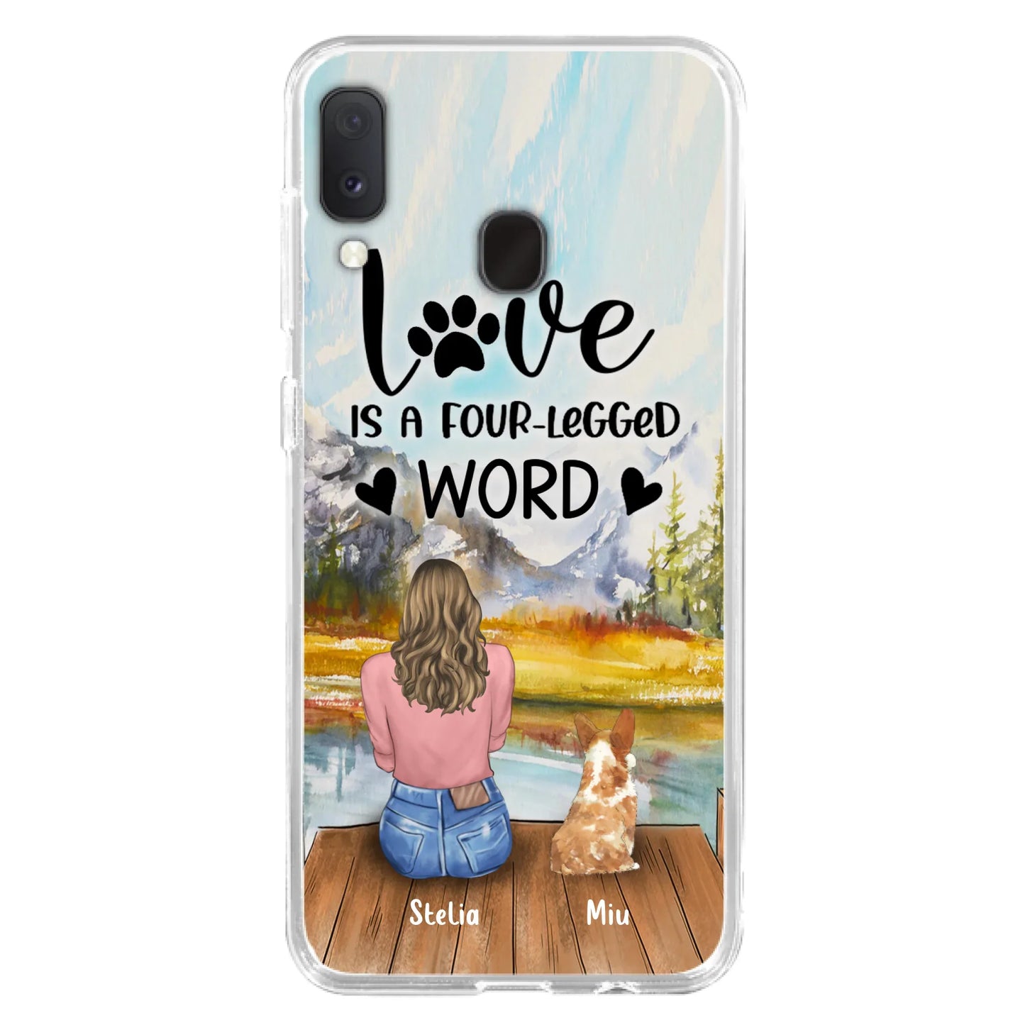 Custom Personalized Pet Mom/Pet Dad Phone Case - Gift for Dog Lovers/Cat Lovers - Up to 4 Pets - Life is better with fur babies