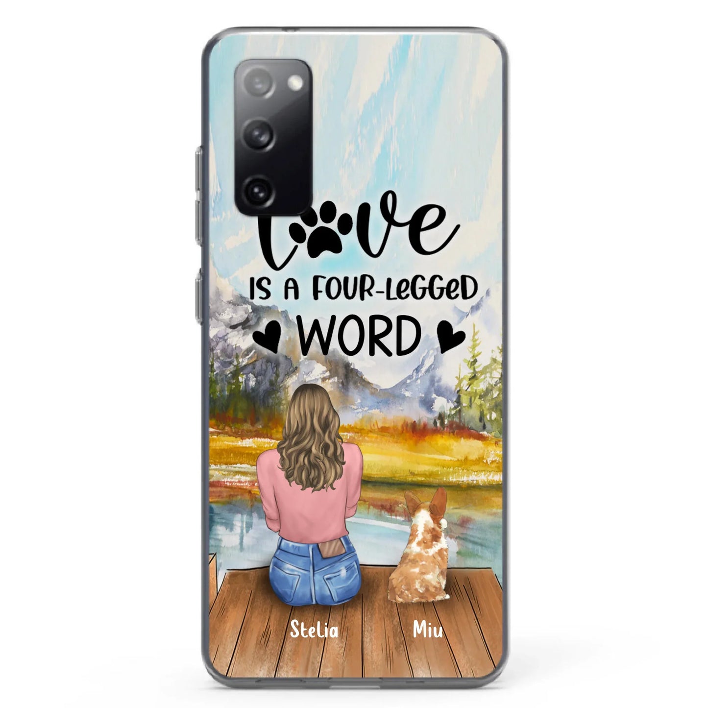 Custom Personalized Pet Mom/Pet Dad Phone Case - Gift for Dog Lovers/Cat Lovers - Up to 4 Pets - Life is better with fur babies