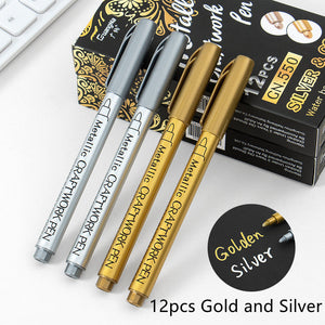 12pcs Gold and Silver