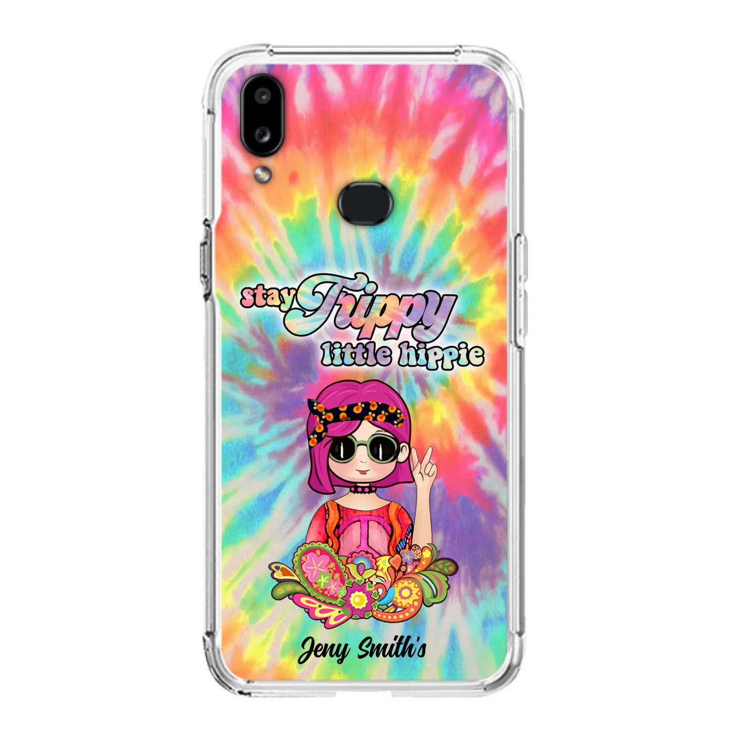 Personalized Hippie Phone Case - Stay Trippy Little Hippie - Case Phone For iPhone And Samsung