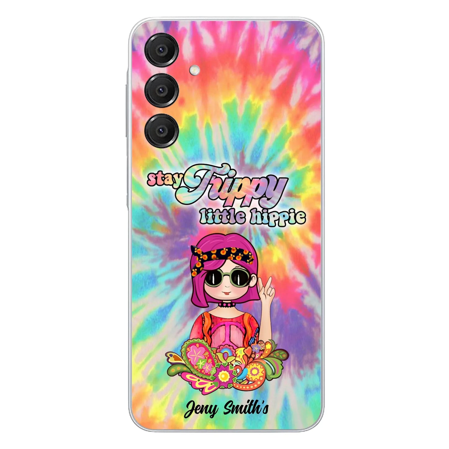 Personalized Hippie Phone Case - Stay Trippy Little Hippie - Case Phone For iPhone And Samsung