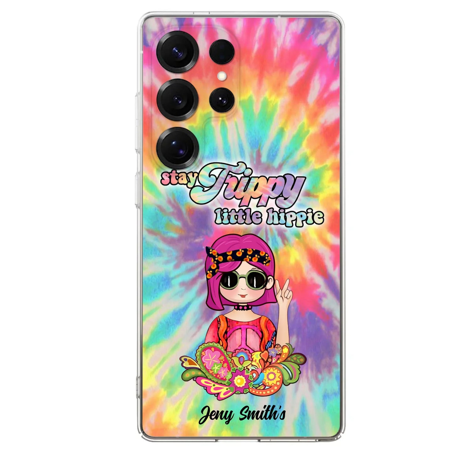 Personalized Hippie Phone Case - Stay Trippy Little Hippie - Case Phone For iPhone And Samsung