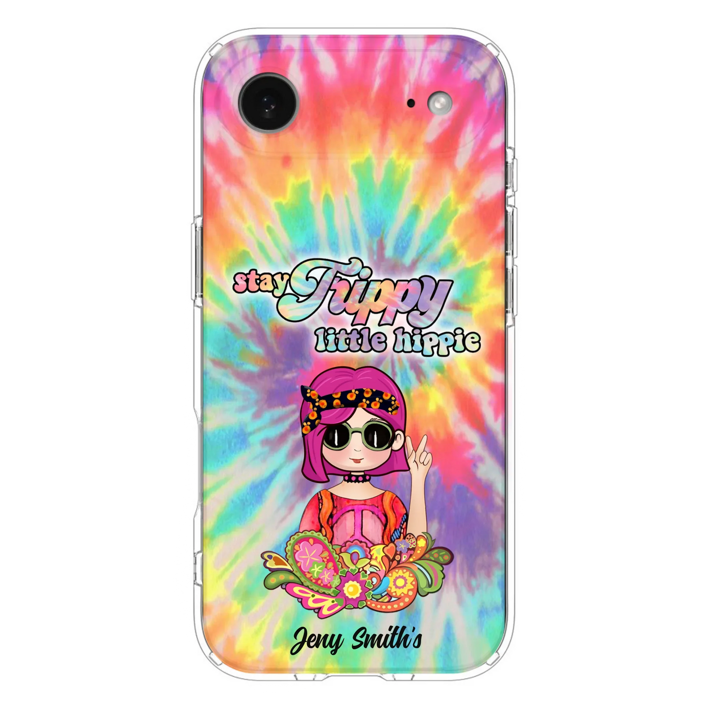 Personalized Hippie Phone Case - Stay Trippy Little Hippie - Case Phone For iPhone And Samsung