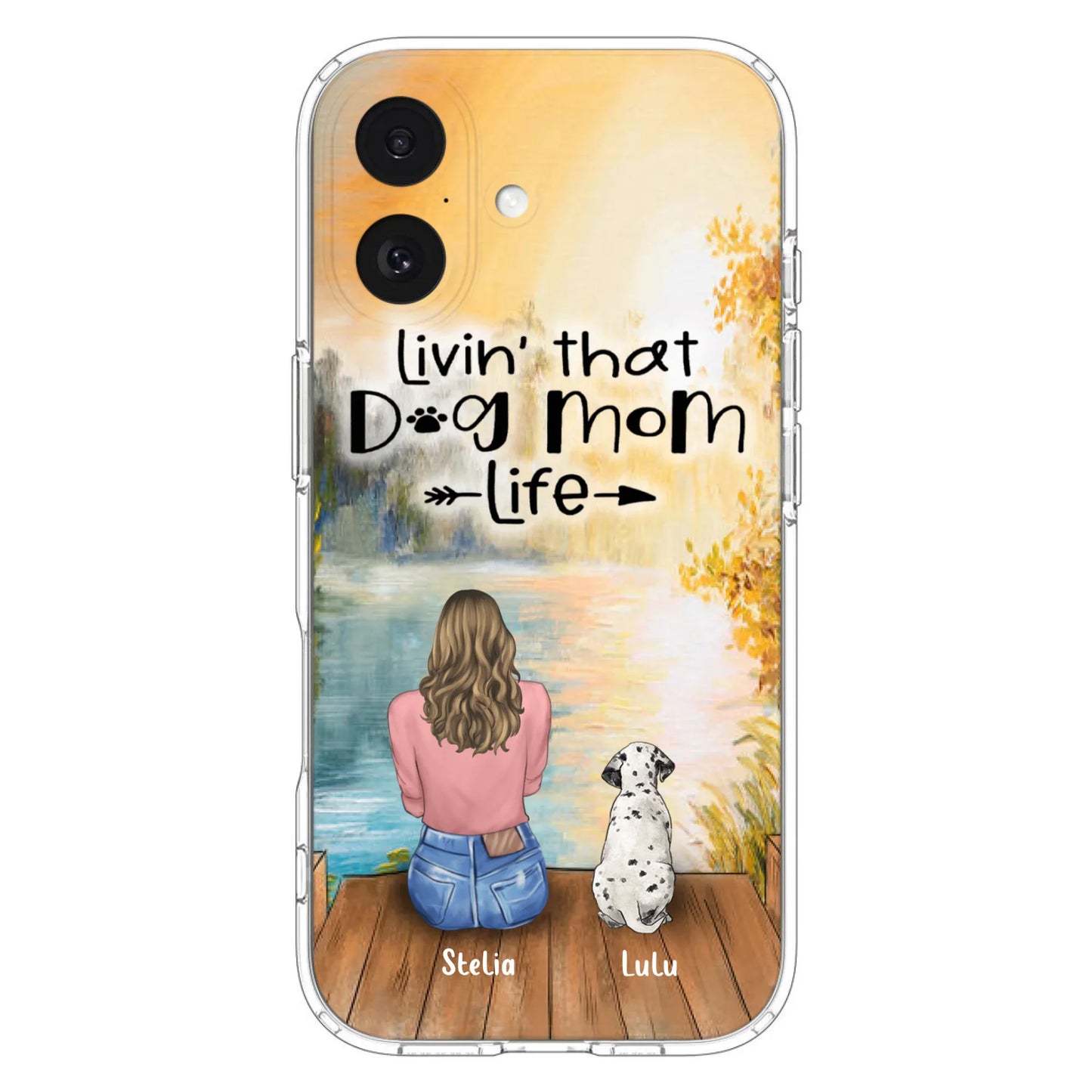 Custom Personalized Dog Mom Phone Case - Gift for Dog Lovers - iPhone & Samsung Case with upto 4 Dogs