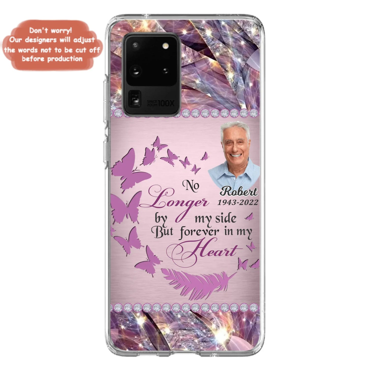 Custom Personalized Memorial Photo iPhone/ Samsung Phone Case - Memorial Gift Idea - No Longer By My Side But Forever In My Heart