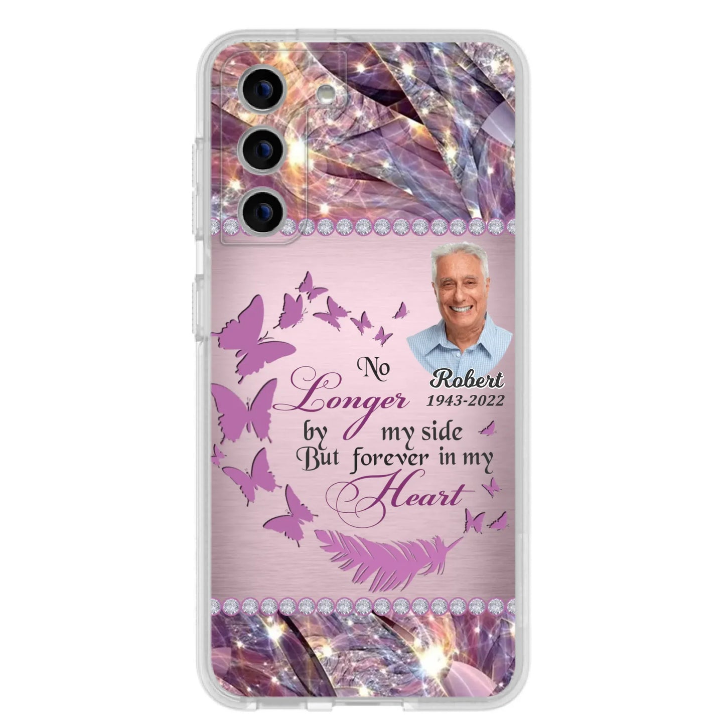 Custom Personalized Memorial Photo iPhone/ Samsung Phone Case - Memorial Gift Idea - No Longer By My Side But Forever In My Heart
