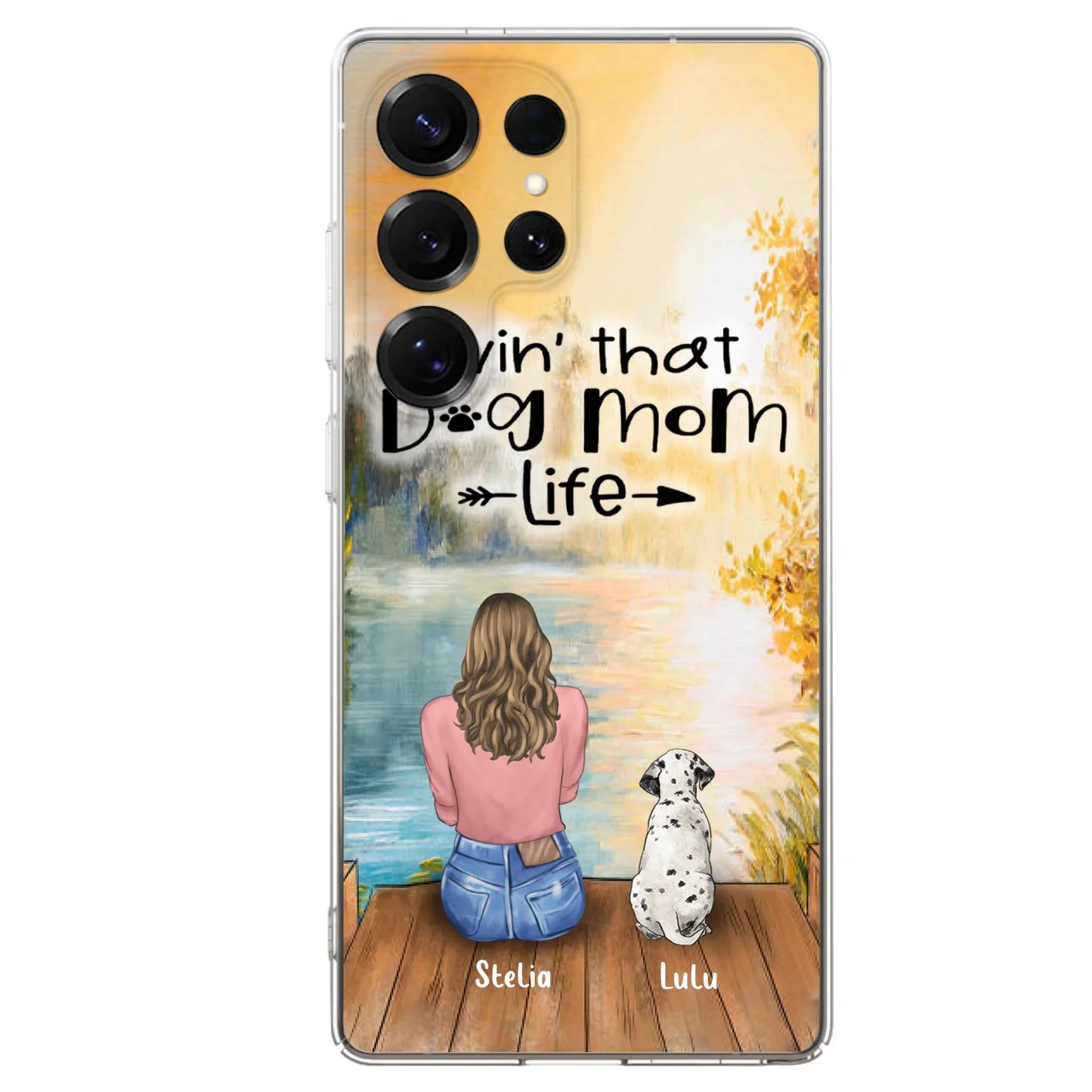 Custom Personalized Dog Mom Phone Case - Gift for Dog Lovers - iPhone & Samsung Case with upto 4 Dogs