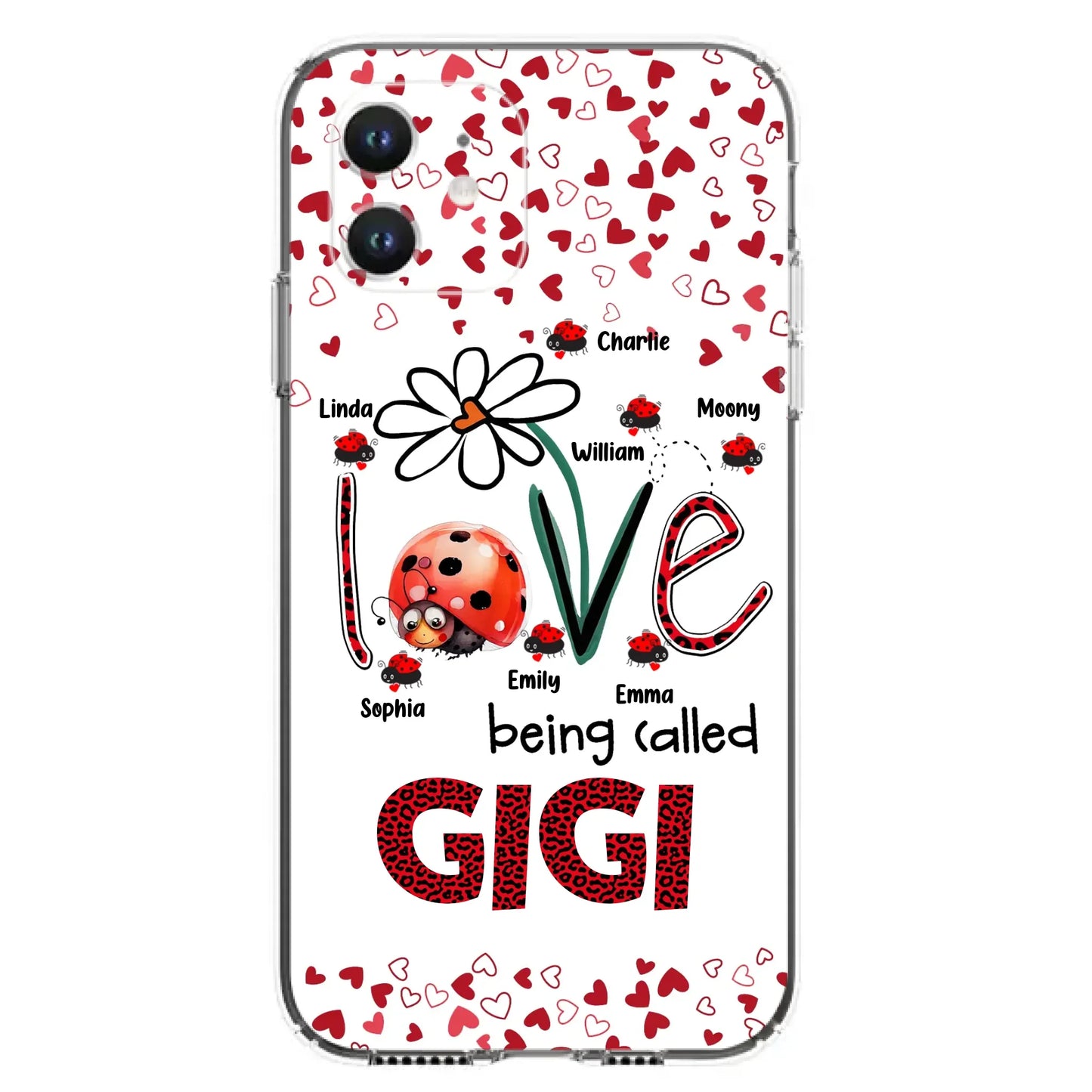 Custom Personalized Grandma Phone Case - Gift Idea For Grandma - Upto 7 Kids - Love Being Called Gigi - Cases For iPhone/Samsung