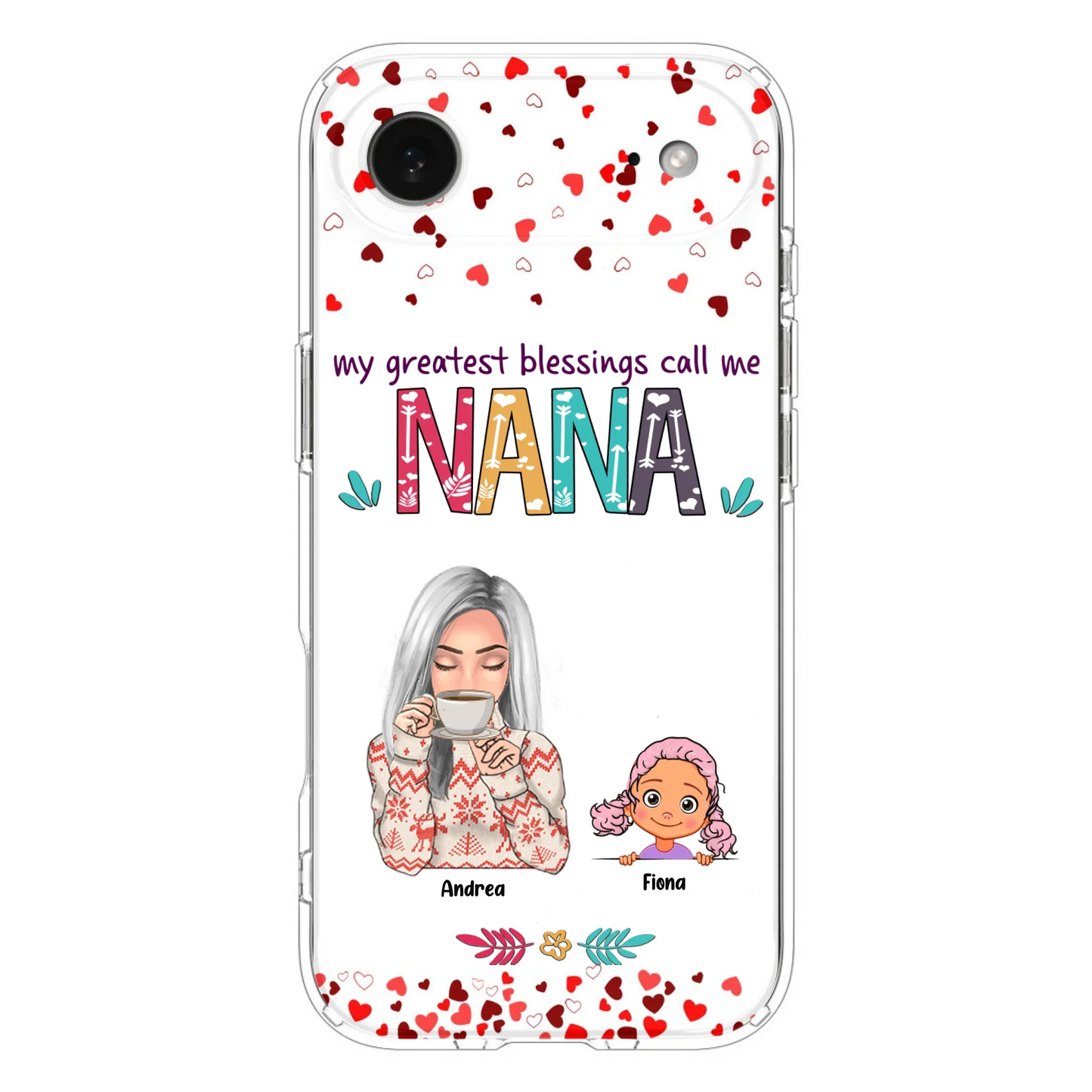Custom Personalized Grandma & Grandkids Phone Case - Upto 5 Kids - My Greatest Blessings Call Me Nana - For iPhone And Samsung Phone Case