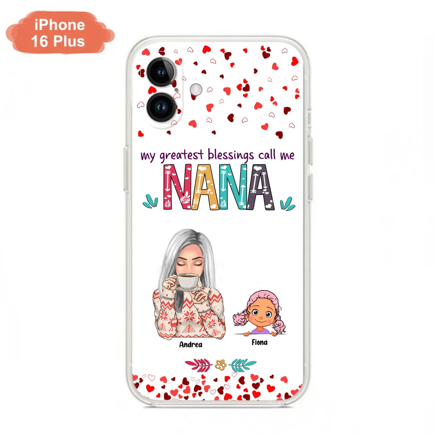 Custom Personalized Grandma & Grandkids Phone Case - Upto 5 Kids - My Greatest Blessings Call Me Nana - For iPhone And Samsung Phone Case