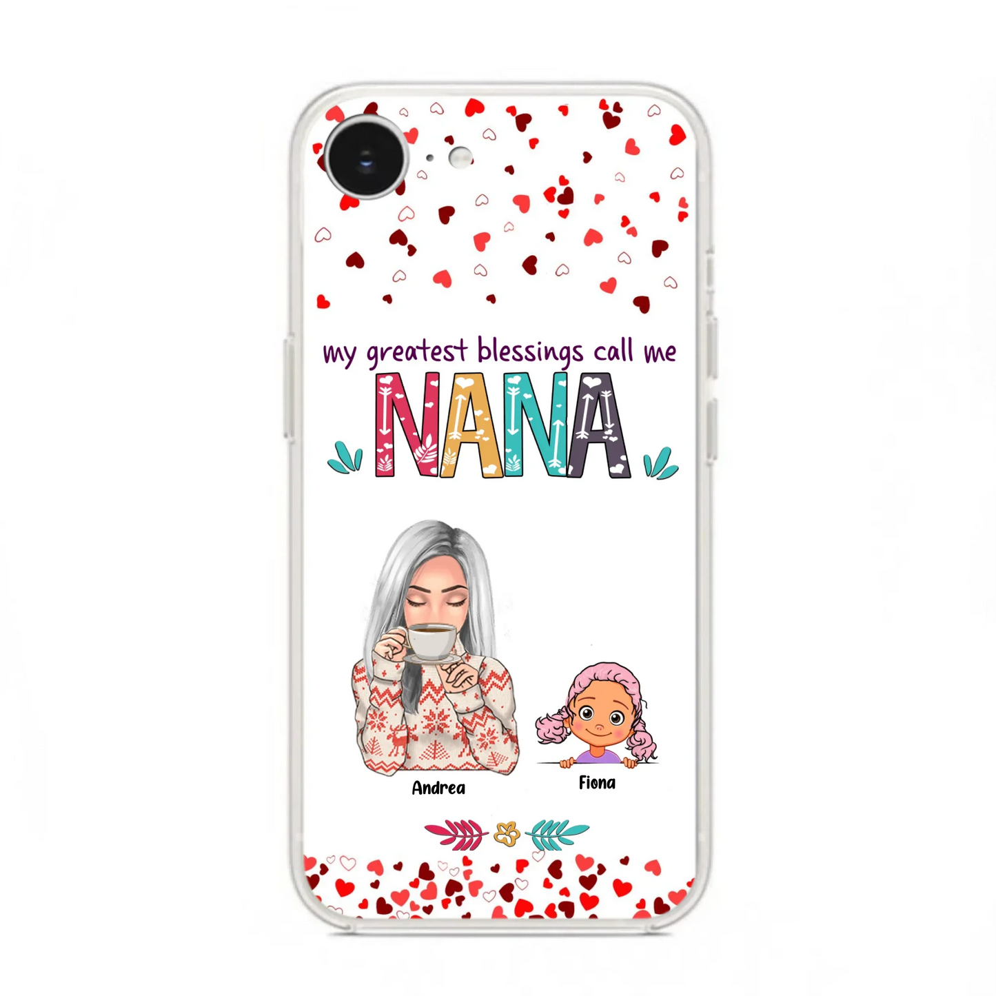 Custom Personalized Grandma & Grandkids Phone Case - Upto 5 Kids - My Greatest Blessings Call Me Nana - For iPhone And Samsung Phone Case