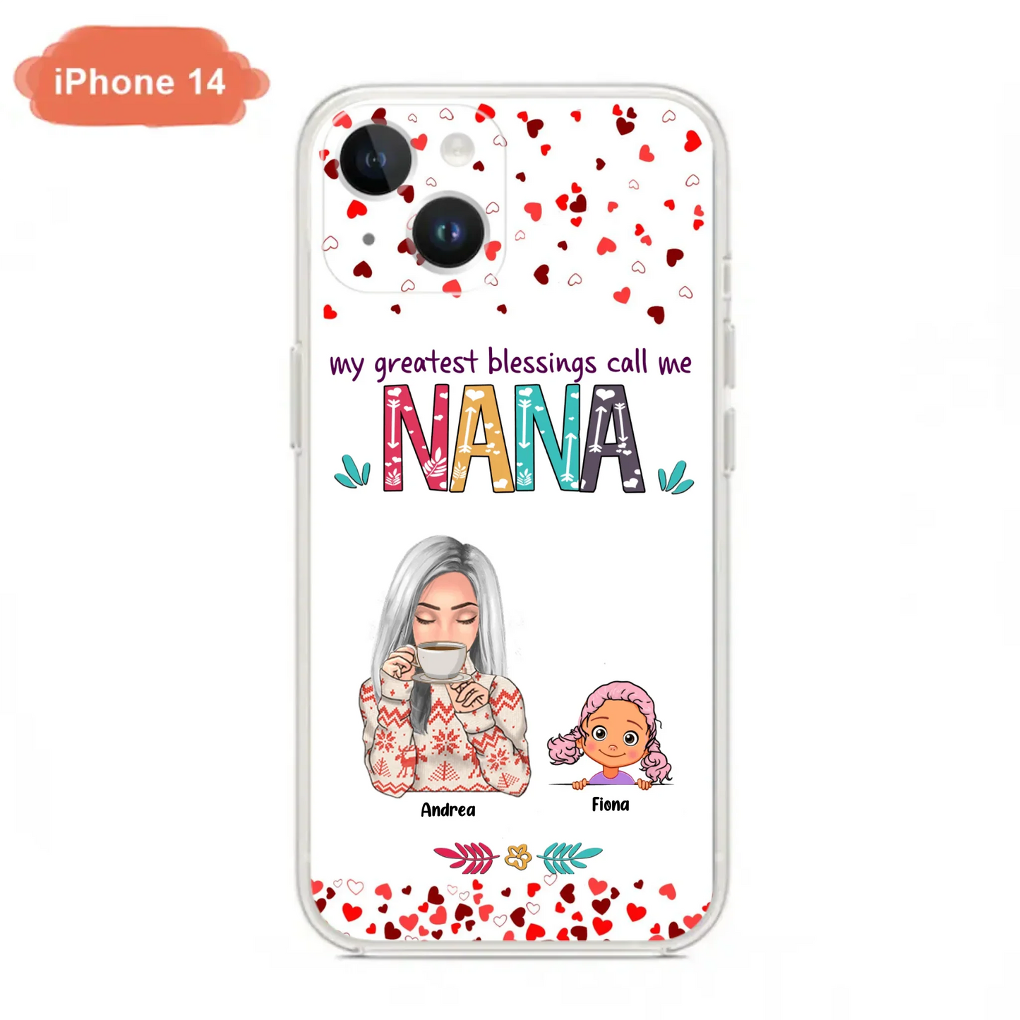 Custom Personalized Grandma & Grandkids Phone Case - Upto 5 Kids - My Greatest Blessings Call Me Nana - For iPhone And Samsung Phone Case
