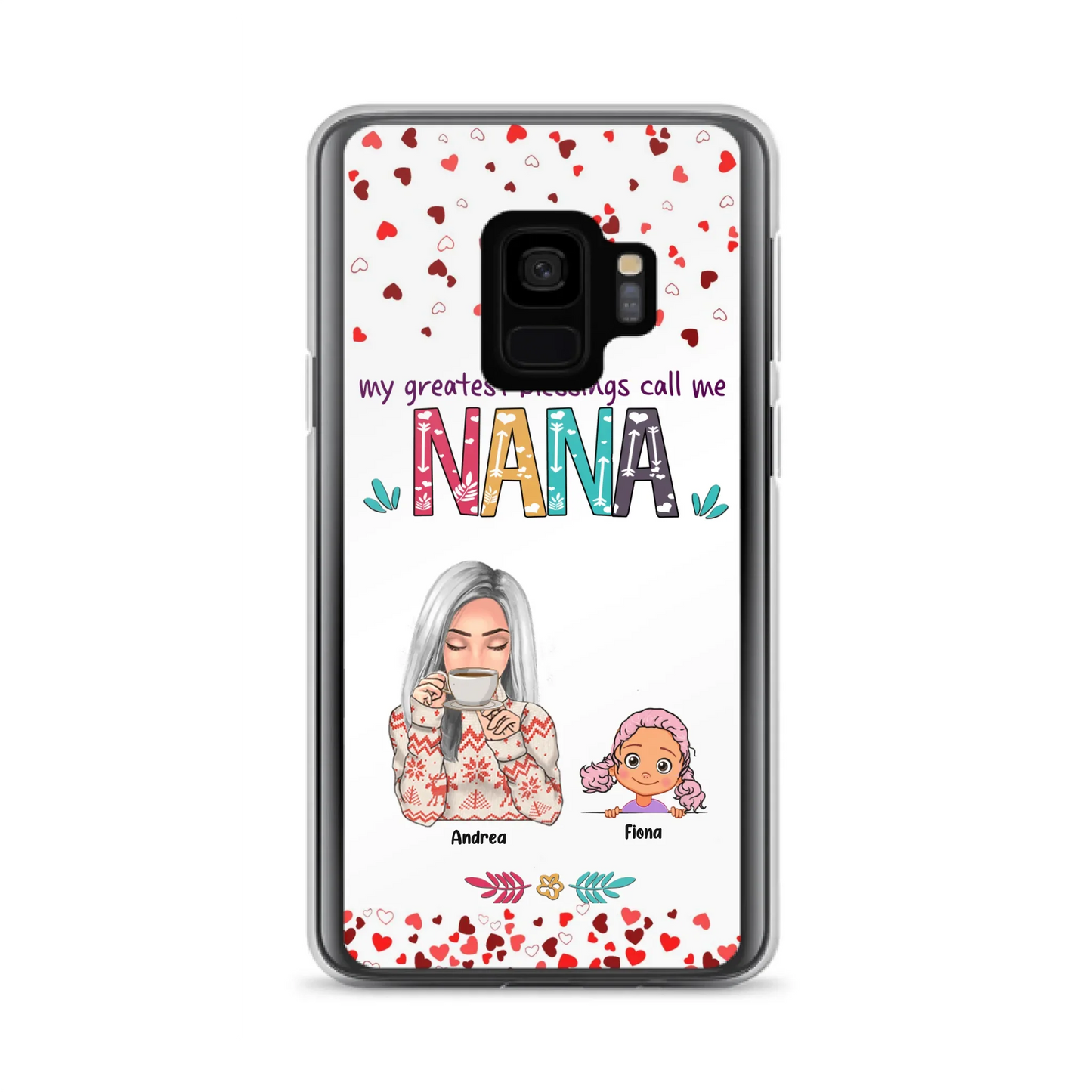 Custom Personalized Grandma & Grandkids Phone Case - Upto 5 Kids - My Greatest Blessings Call Me Nana - For iPhone And Samsung Phone Case