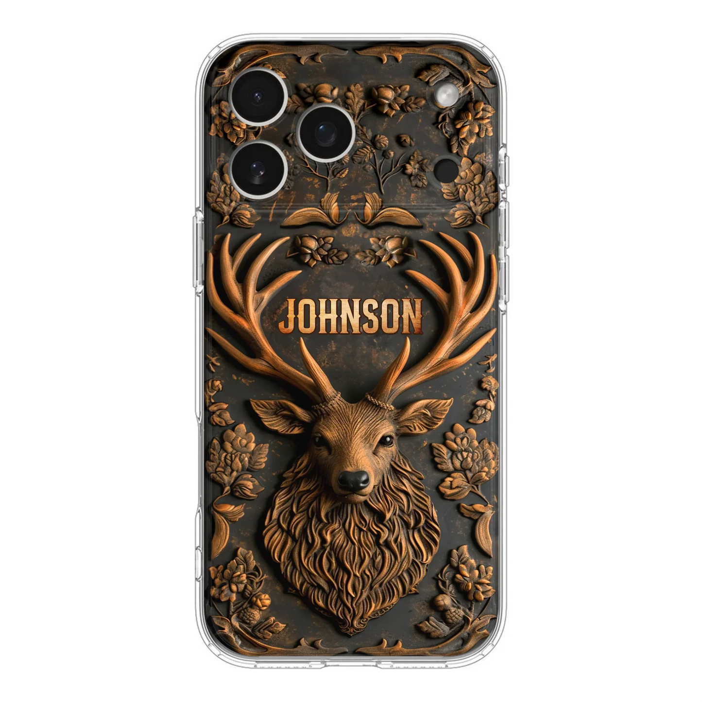 Custom Personalized Deer Hunting 3D Printed Effect Phone Case - Gift Idea For Hunting Lover - Case For iPhone/ Samsung