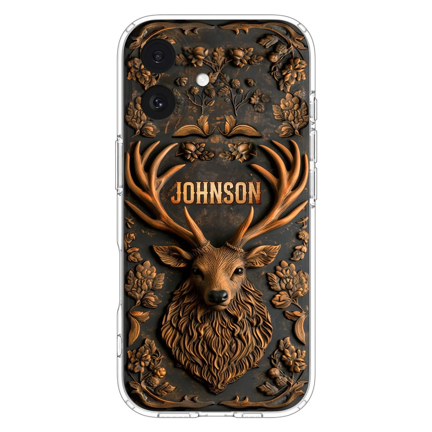 Custom Personalized Deer Hunting 3D Printed Effect Phone Case - Gift Idea For Hunting Lover - Case For iPhone/ Samsung