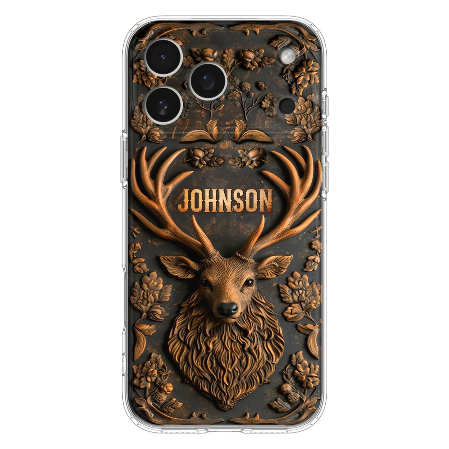Custom Personalized Deer Hunting 3D Printed Effect Phone Case - Gift Idea For Hunting Lover - Case For iPhone/ Samsung