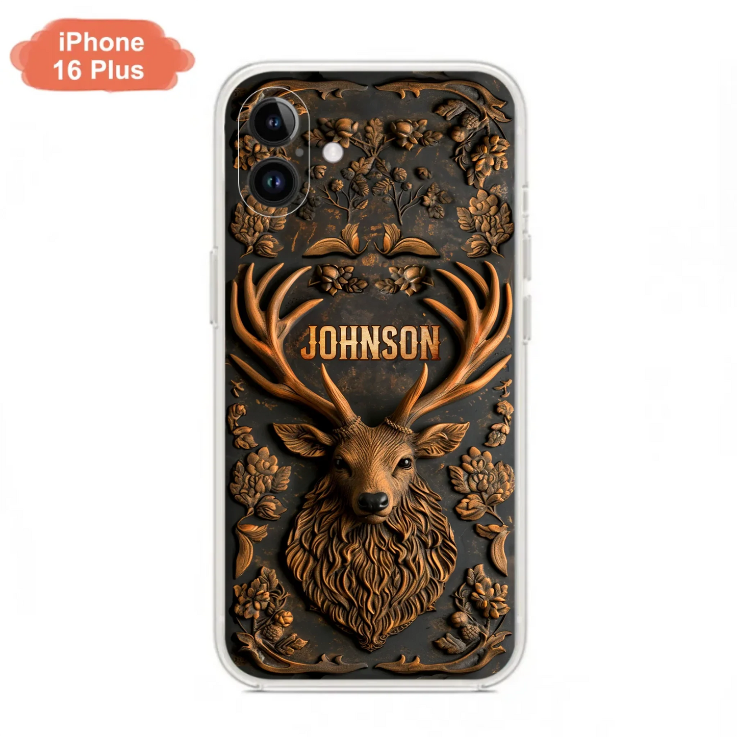 Custom Personalized Deer Hunting 3D Printed Effect Phone Case - Gift Idea For Hunting Lover - Case For iPhone/ Samsung