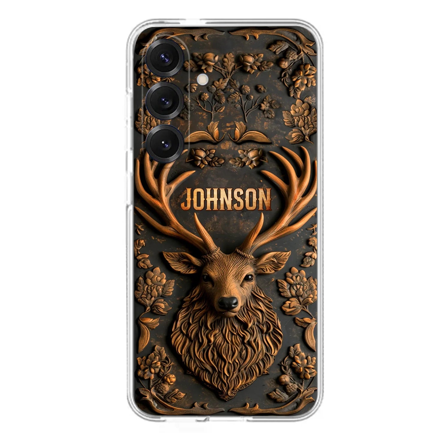 Custom Personalized Deer Hunting 3D Printed Effect Phone Case - Gift Idea For Hunting Lover - Case For iPhone/ Samsung