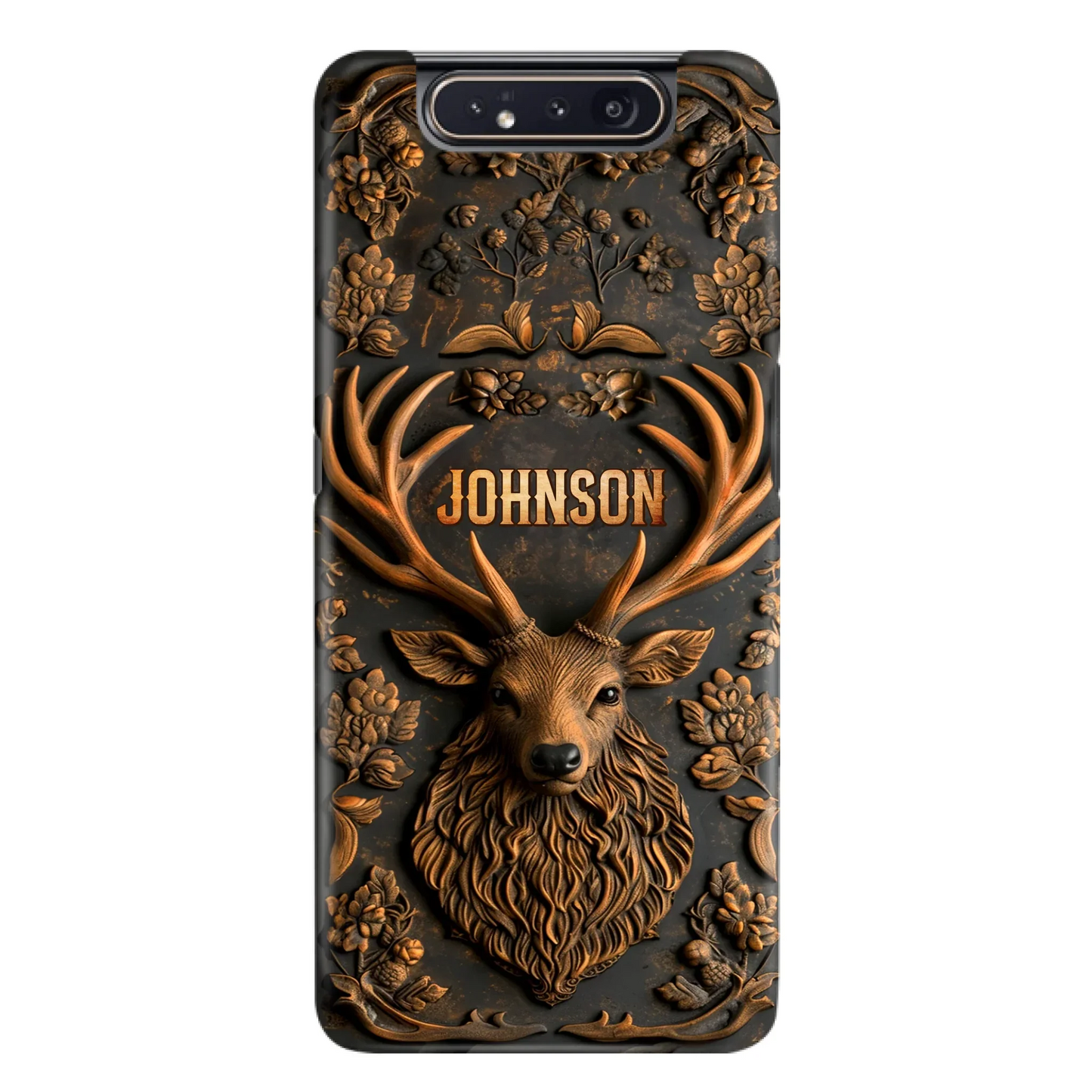 Custom Personalized Deer Hunting 3D Printed Effect Phone Case - Gift Idea For Hunting Lover - Case For iPhone/ Samsung