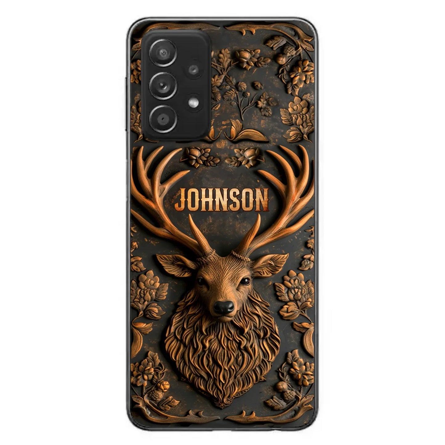 Custom Personalized Deer Hunting 3D Printed Effect Phone Case - Gift Idea For Hunting Lover - Case For iPhone/ Samsung
