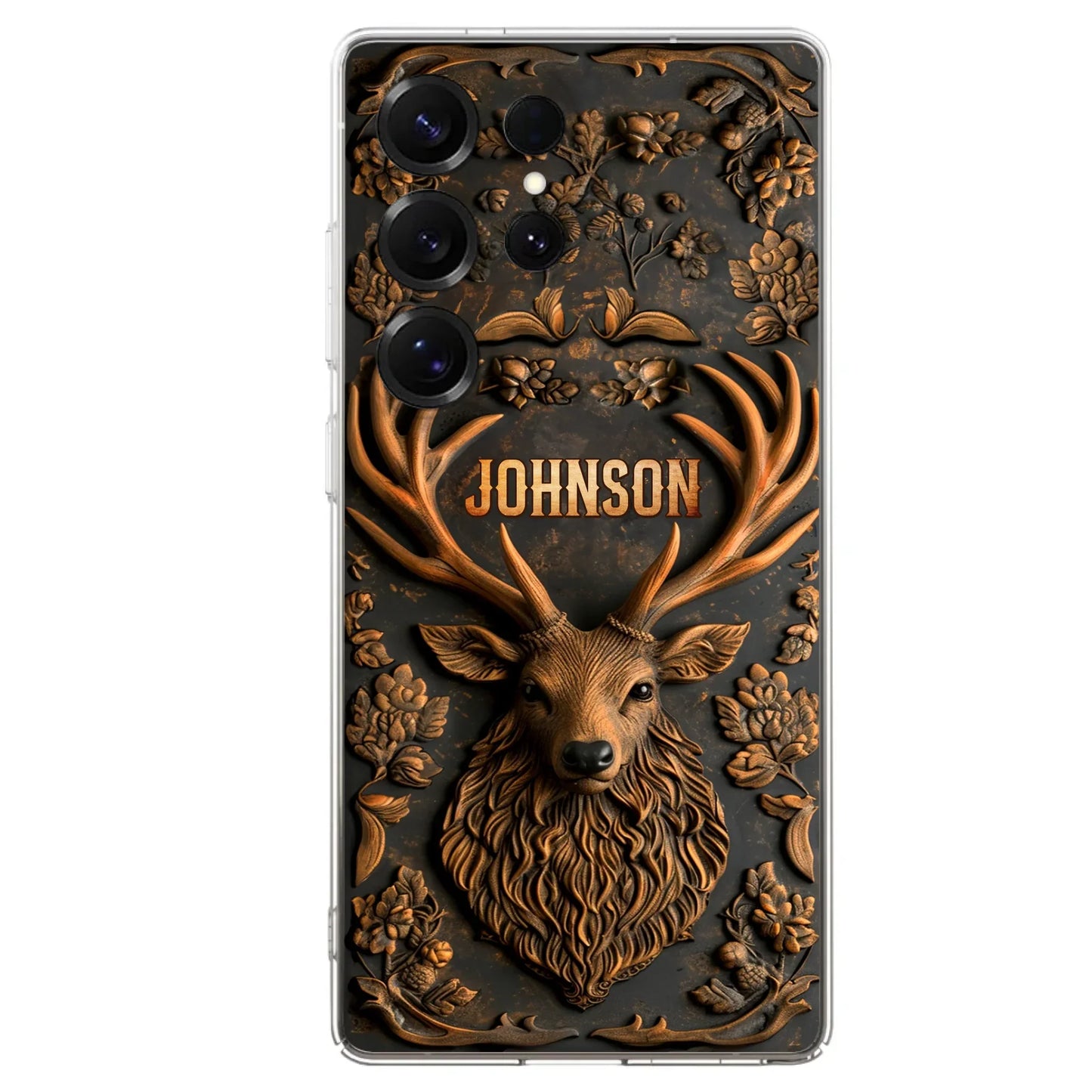 Custom Personalized Deer Hunting 3D Printed Effect Phone Case - Gift Idea For Hunting Lover - Case For iPhone/ Samsung