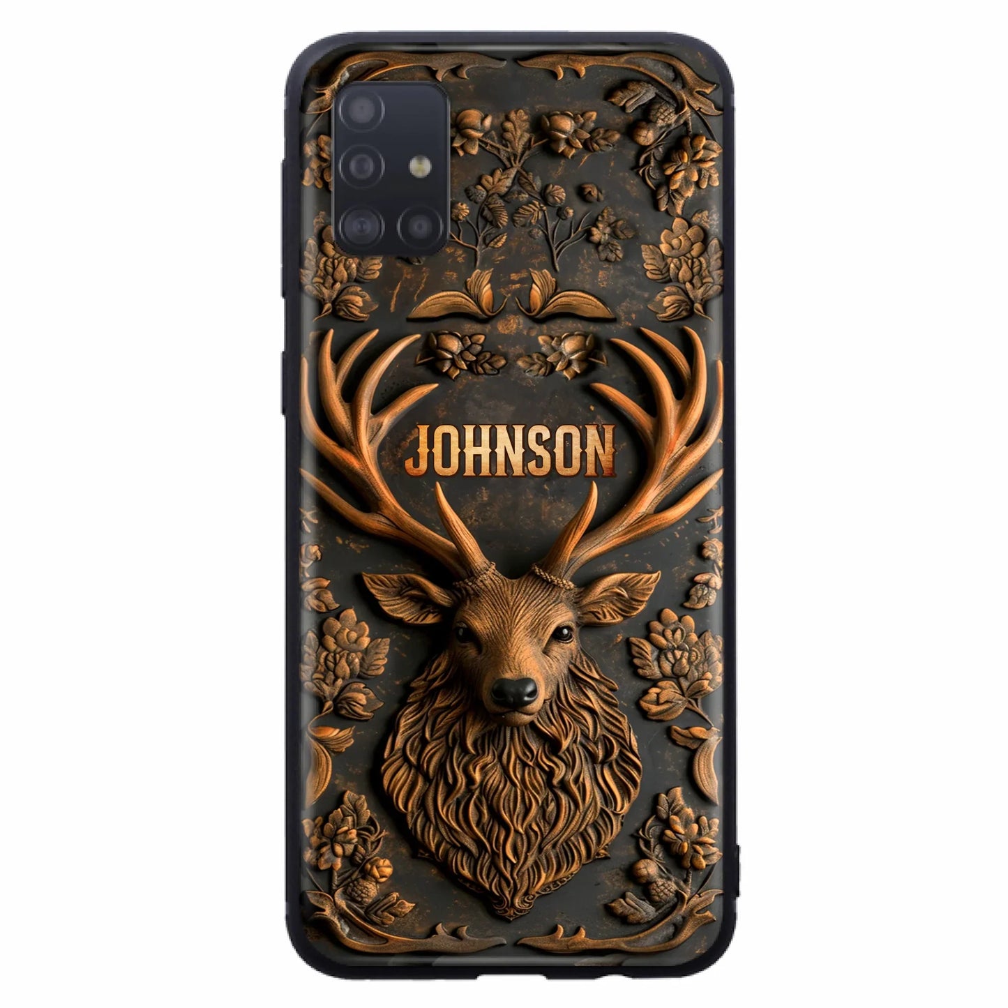 Custom Personalized Deer Hunting 3D Printed Effect Phone Case - Gift Idea For Hunting Lover - Case For iPhone/ Samsung