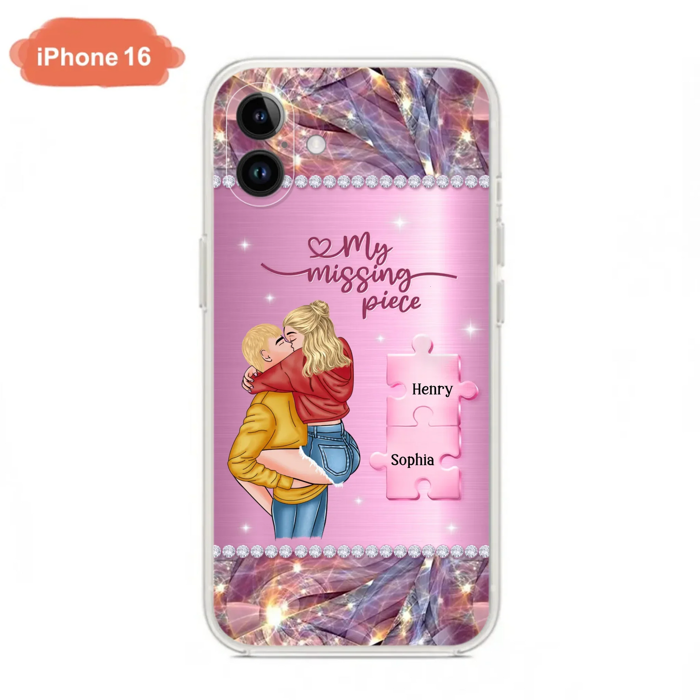 Custom Personalized Couple iPhone/ Samsung Phone Case - Gift Idea For Couple/ Christmas - My Missing Piece
