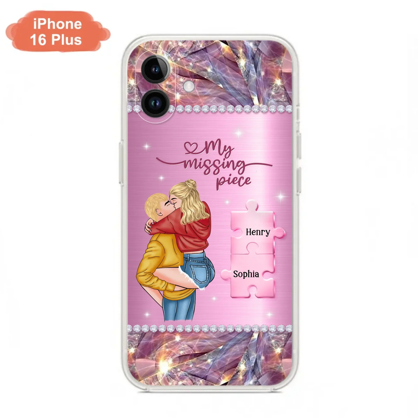 Custom Personalized Couple iPhone/ Samsung Phone Case - Gift Idea For Couple/ Christmas - My Missing Piece