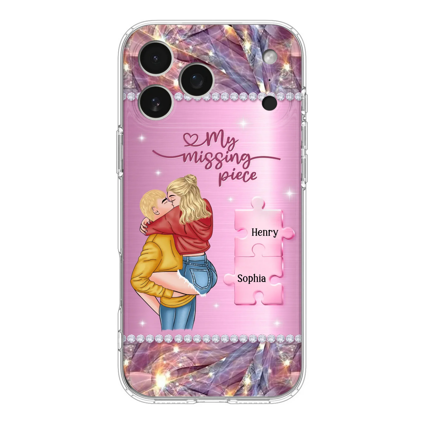 Custom Personalized Couple iPhone/ Samsung Phone Case - Gift Idea For Couple/ Christmas - My Missing Piece