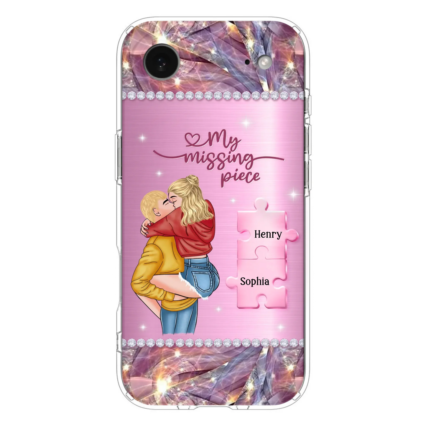 Custom Personalized Couple iPhone/ Samsung Phone Case - Gift Idea For Couple/ Christmas - My Missing Piece