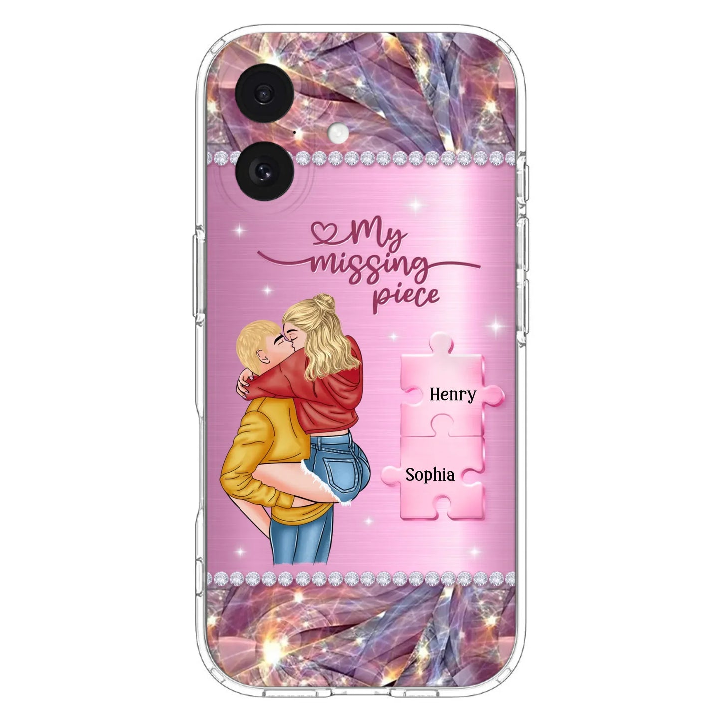 Custom Personalized Couple iPhone/ Samsung Phone Case - Gift Idea For Couple/ Christmas - My Missing Piece