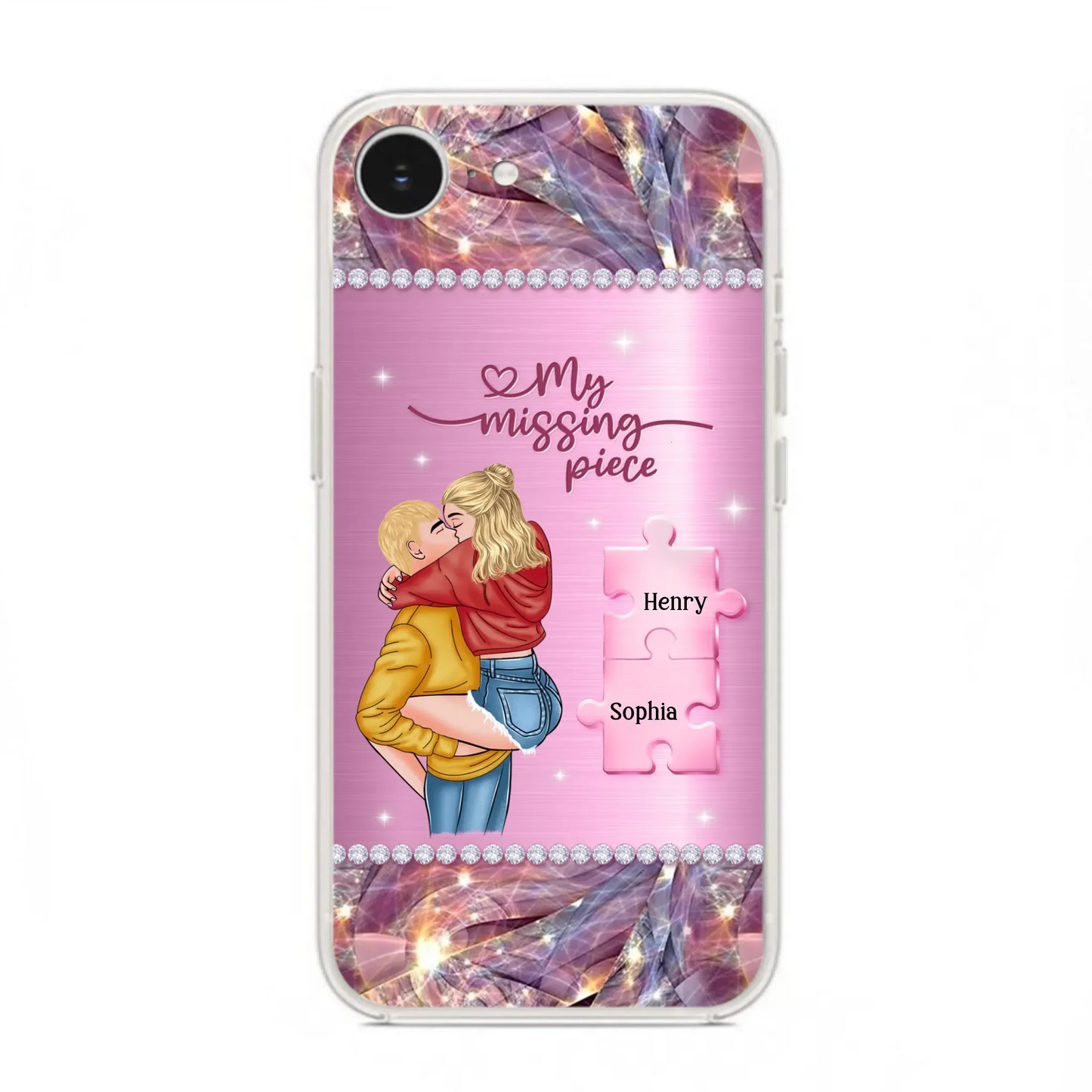 Custom Personalized Couple iPhone/ Samsung Phone Case - Gift Idea For Couple/ Christmas - My Missing Piece