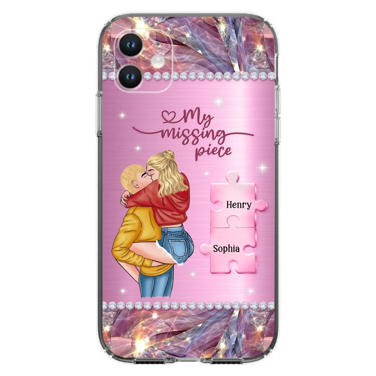 Custom Personalized Couple iPhone/ Samsung Phone Case - Gift Idea For Couple/ Christmas - My Missing Piece