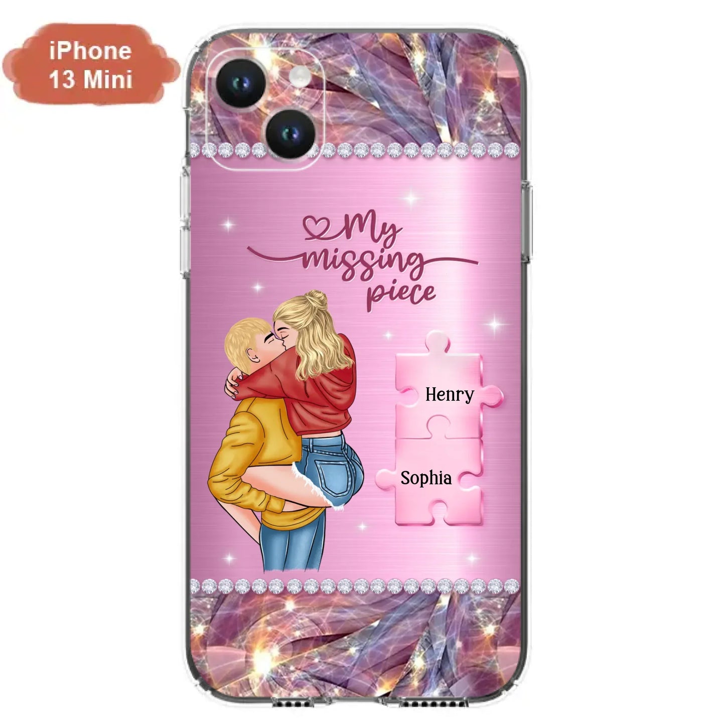 Custom Personalized Couple iPhone/ Samsung Phone Case - Gift Idea For Couple/ Christmas - My Missing Piece