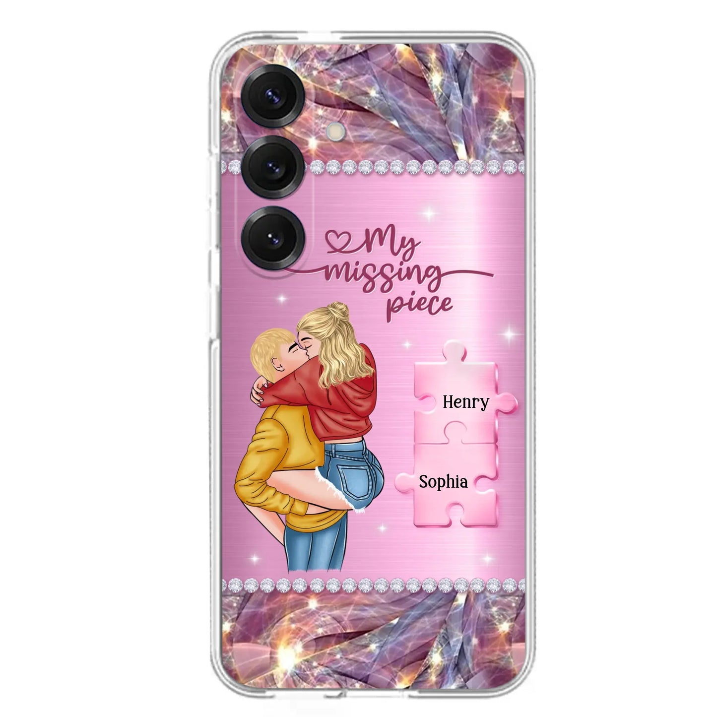 Custom Personalized Couple iPhone/ Samsung Phone Case - Gift Idea For Couple/ Christmas - My Missing Piece