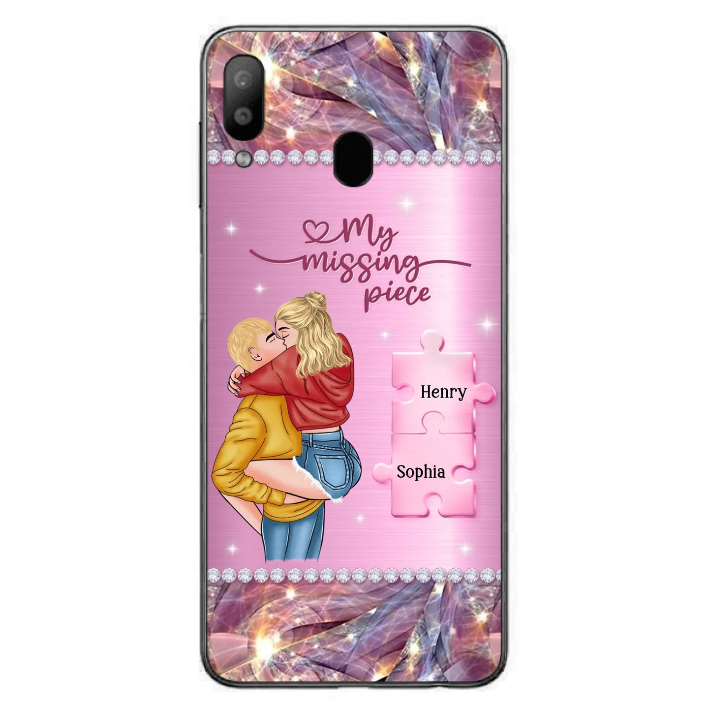 Custom Personalized Couple iPhone/ Samsung Phone Case - Gift Idea For Couple/ Christmas - My Missing Piece
