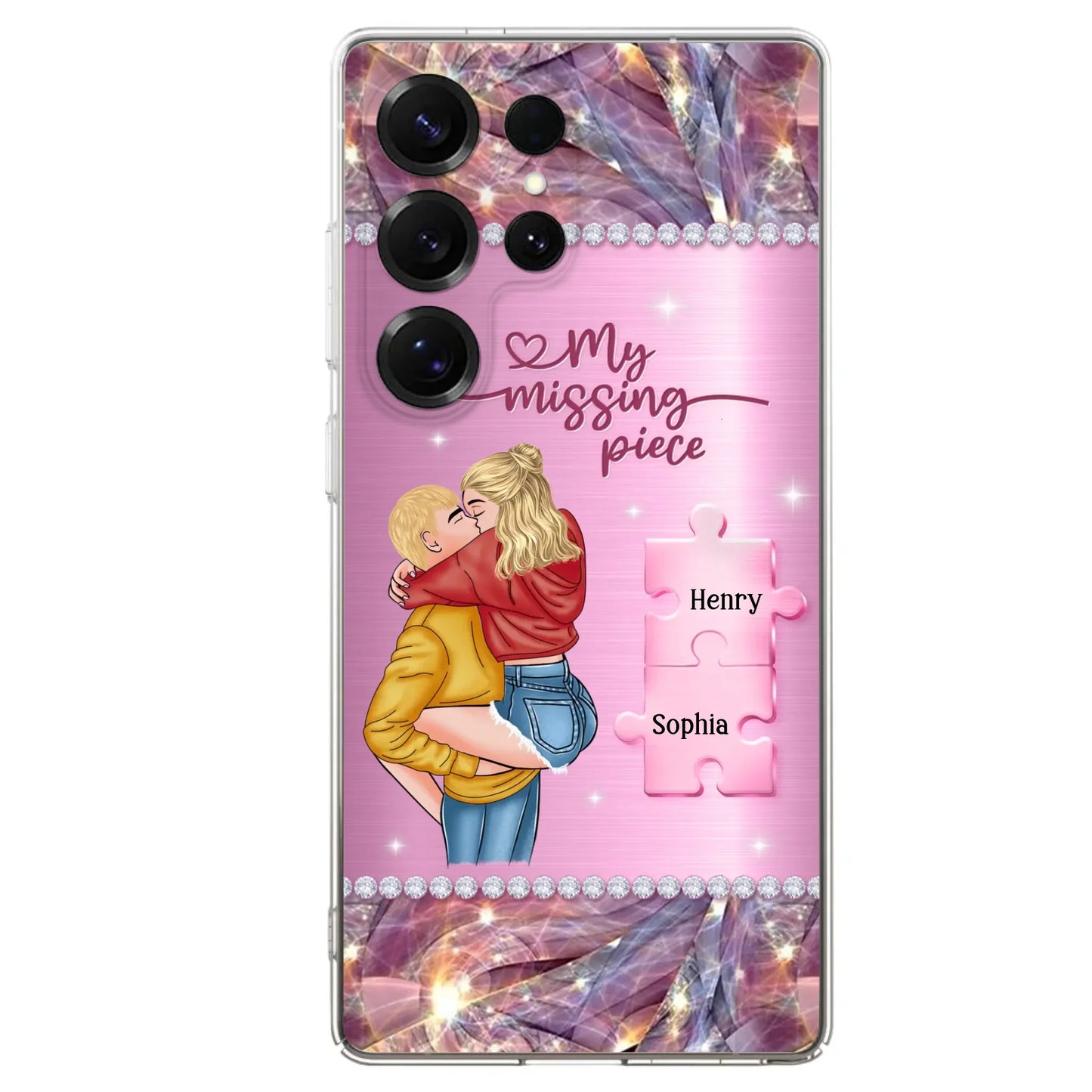 Custom Personalized Couple iPhone/ Samsung Phone Case - Gift Idea For Couple/ Christmas - My Missing Piece