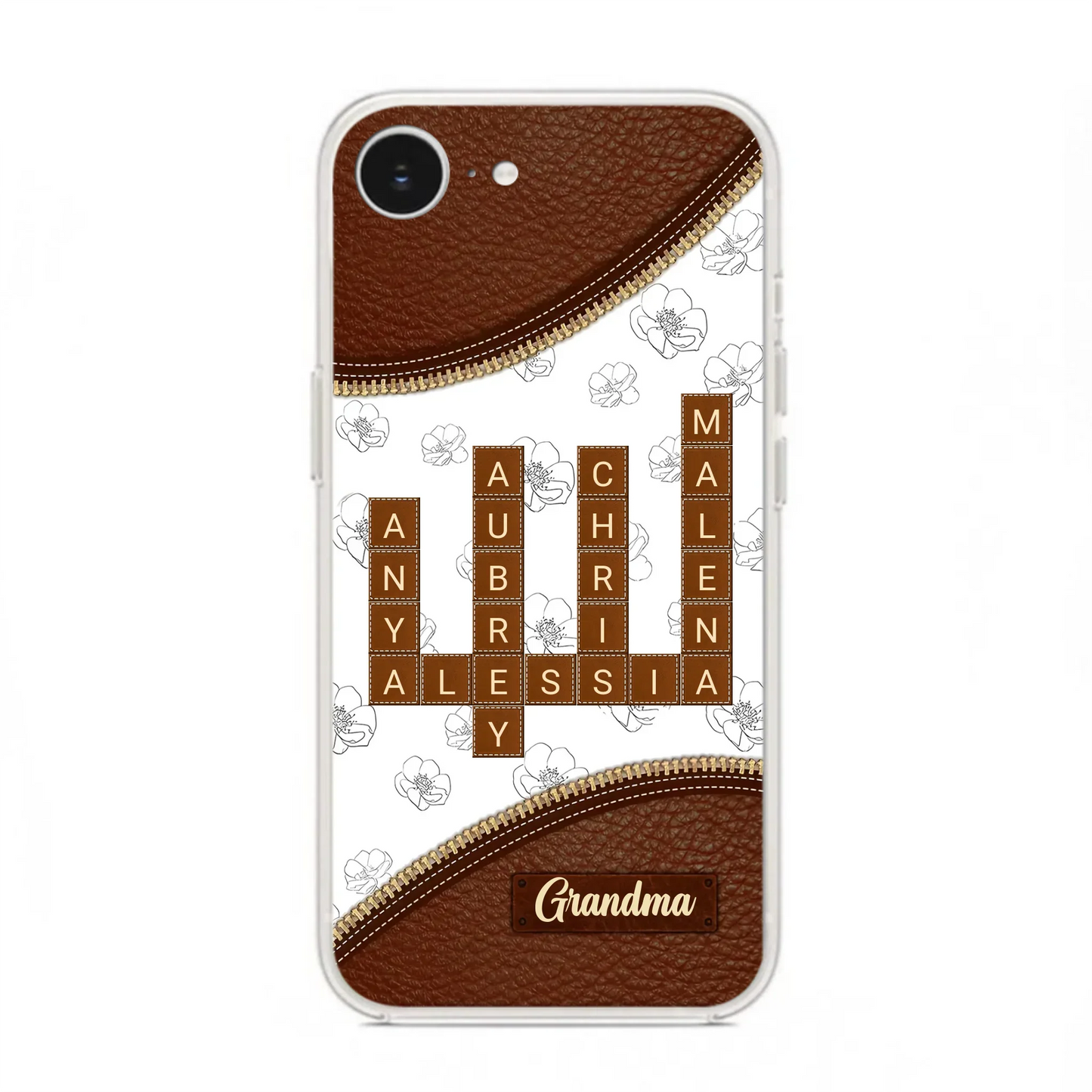 Custom Personalized Grandma Crossword iPhone/ Samsung Case - Gift Idea For Christmas/ Grandma