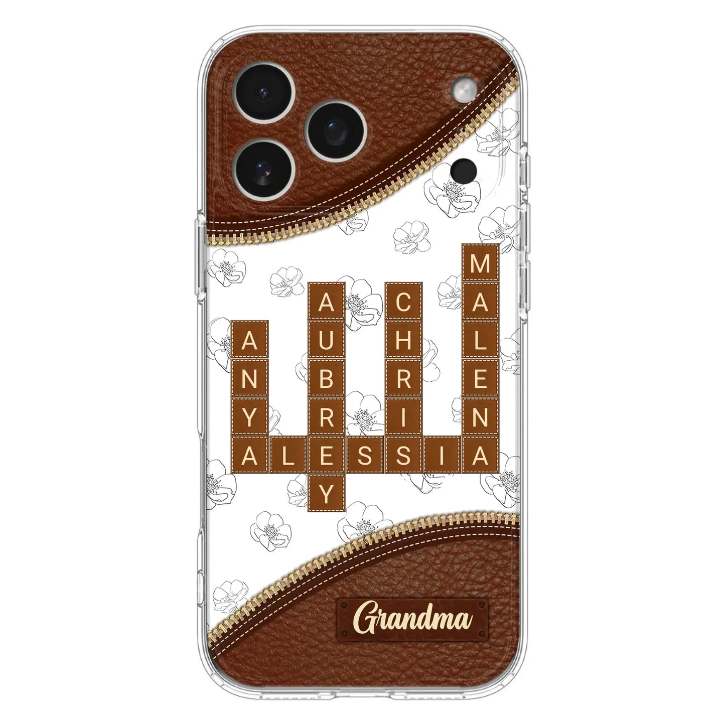Custom Personalized Grandma Crossword iPhone/ Samsung Case - Gift Idea For Christmas/ Grandma