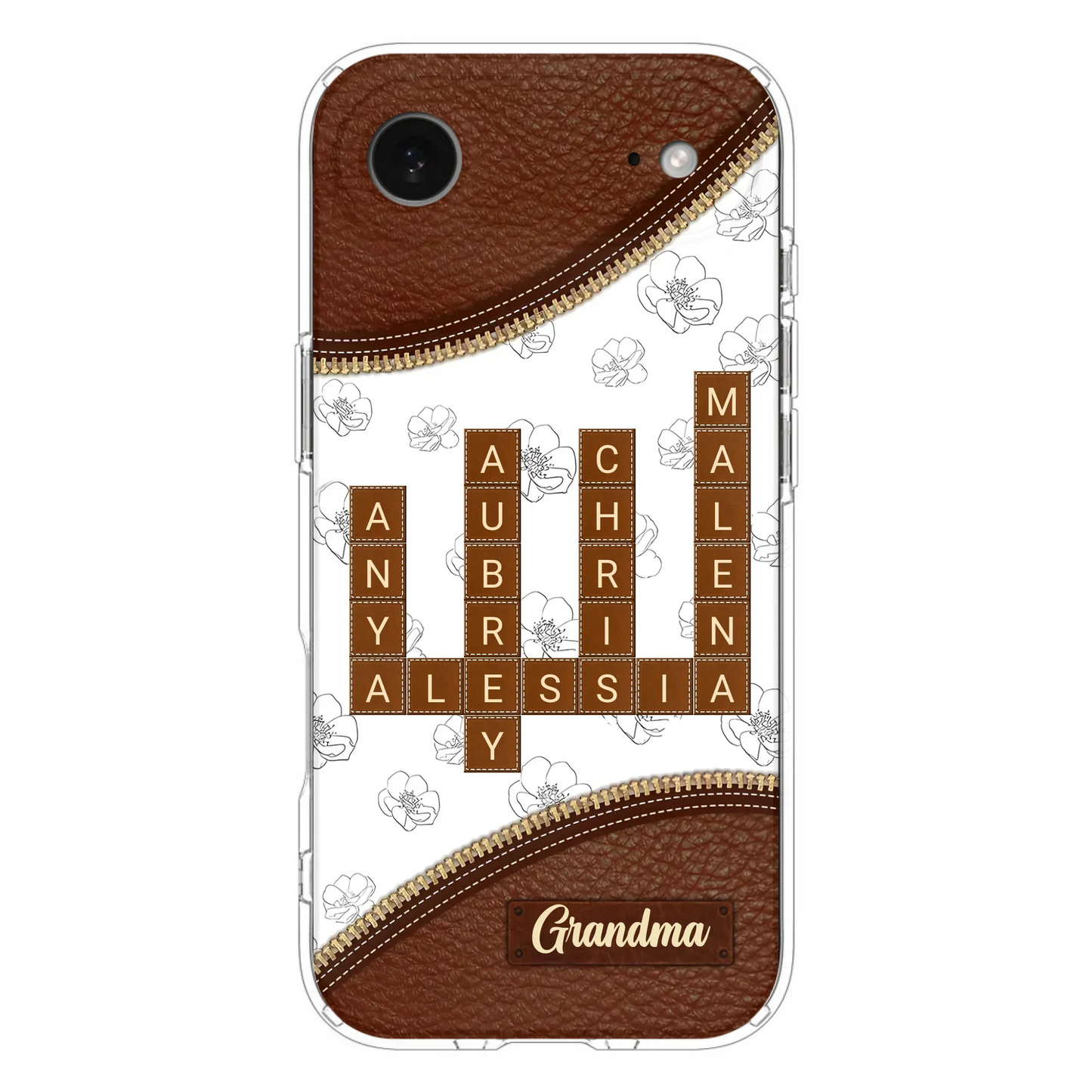Custom Personalized Grandma Crossword iPhone/ Samsung Case - Gift Idea For Christmas/ Grandma