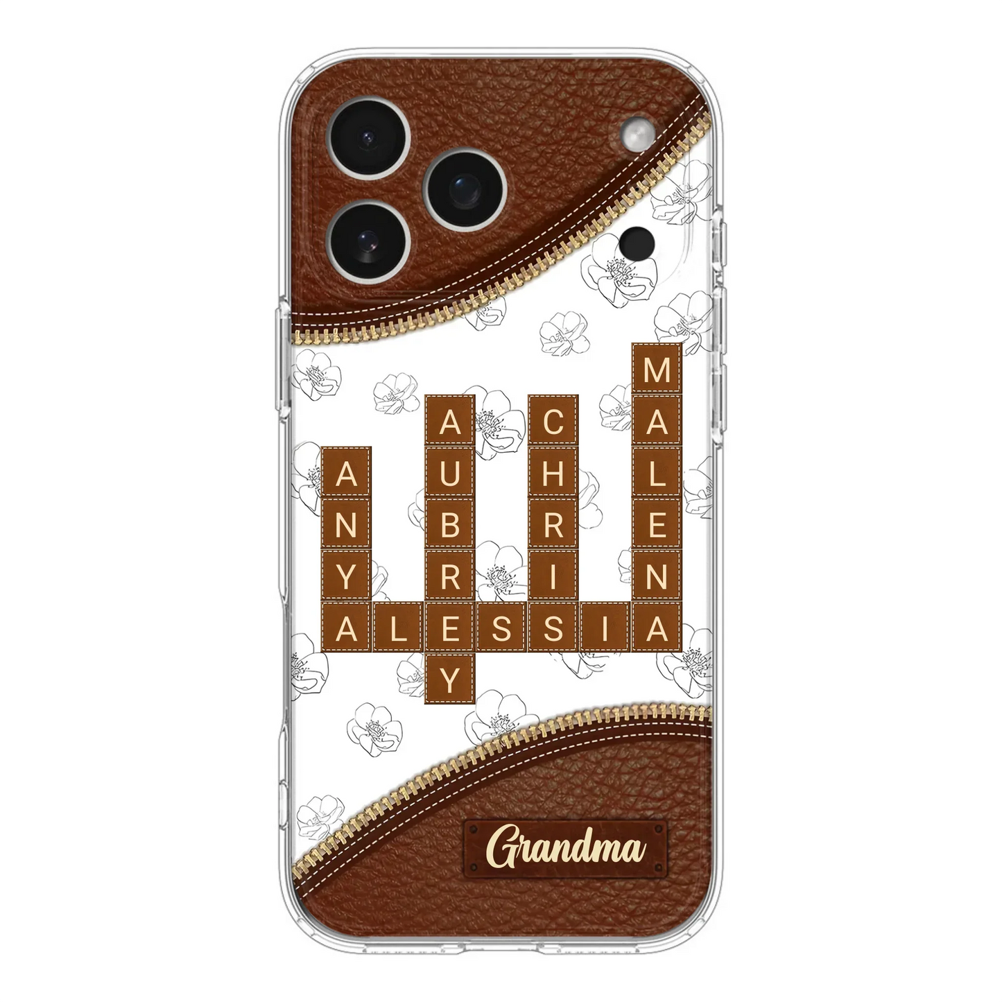 Custom Personalized Grandma Crossword iPhone/ Samsung Case - Gift Idea For Christmas/ Grandma