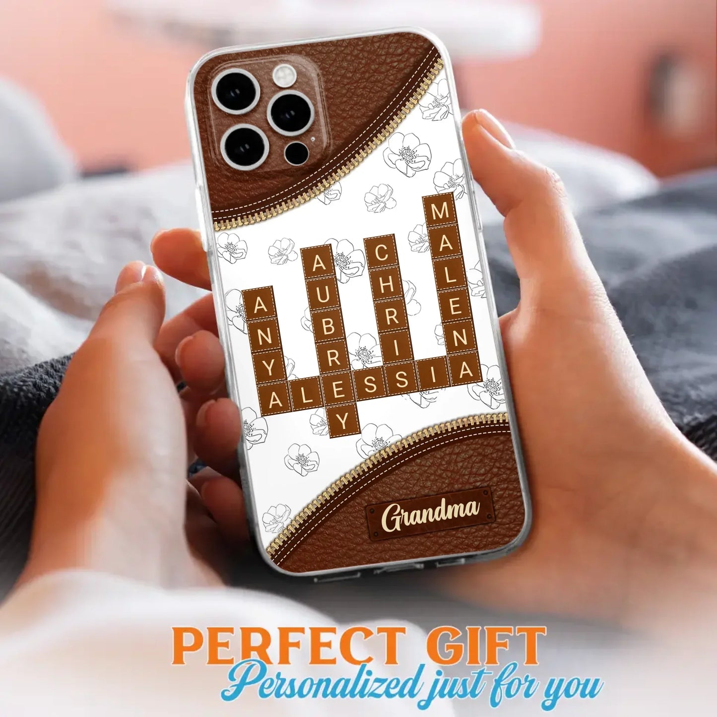 Custom Personalized Grandma Crossword iPhone/ Samsung Case - Gift Idea For Christmas/ Grandma