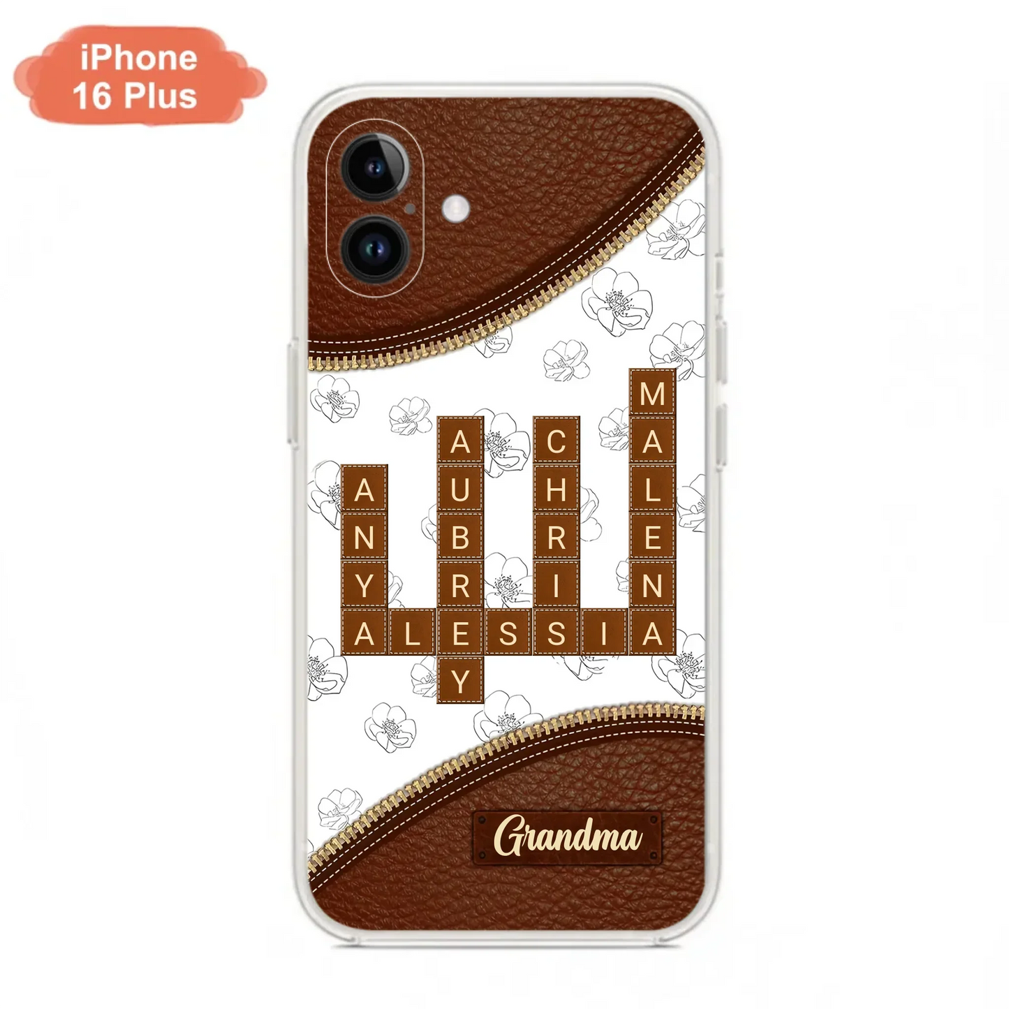 Custom Personalized Grandma Crossword iPhone/ Samsung Case - Gift Idea For Christmas/ Grandma