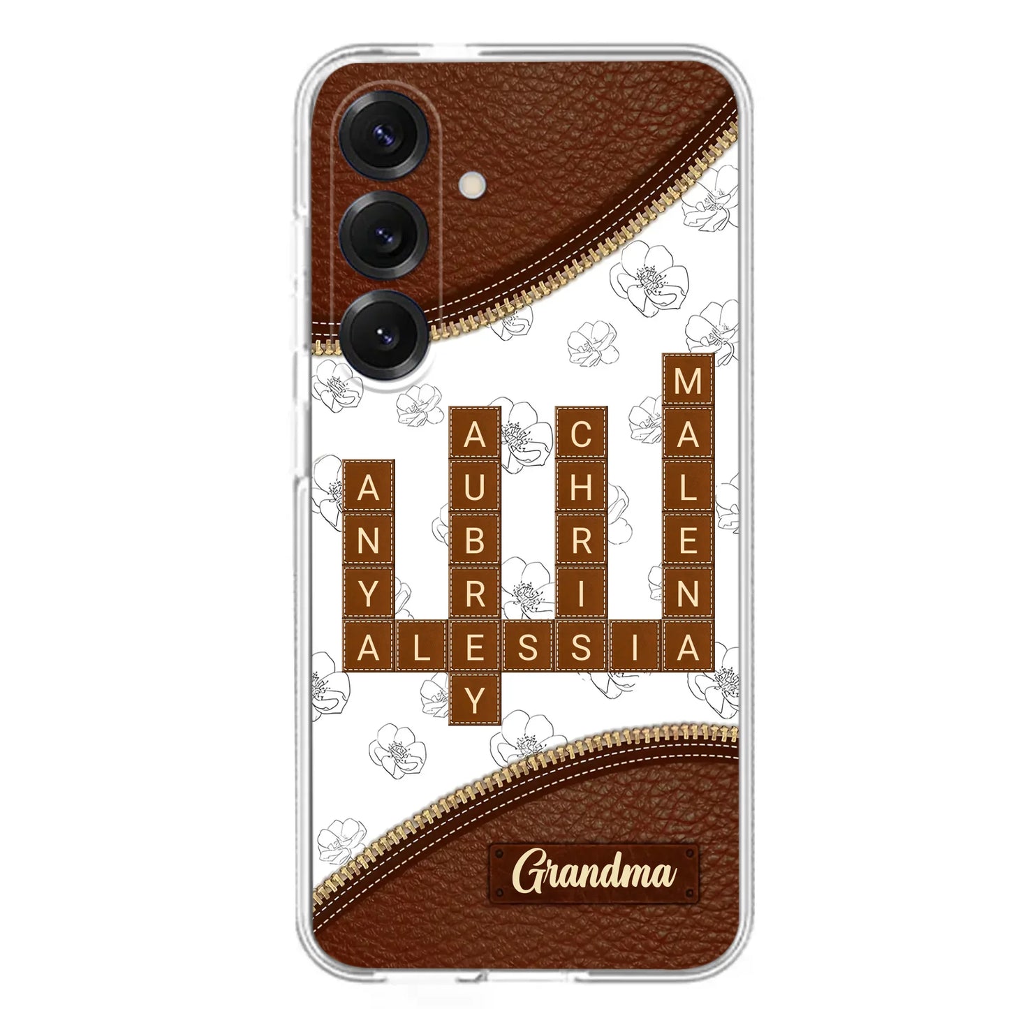 Custom Personalized Grandma Crossword iPhone/ Samsung Case - Gift Idea For Christmas/ Grandma