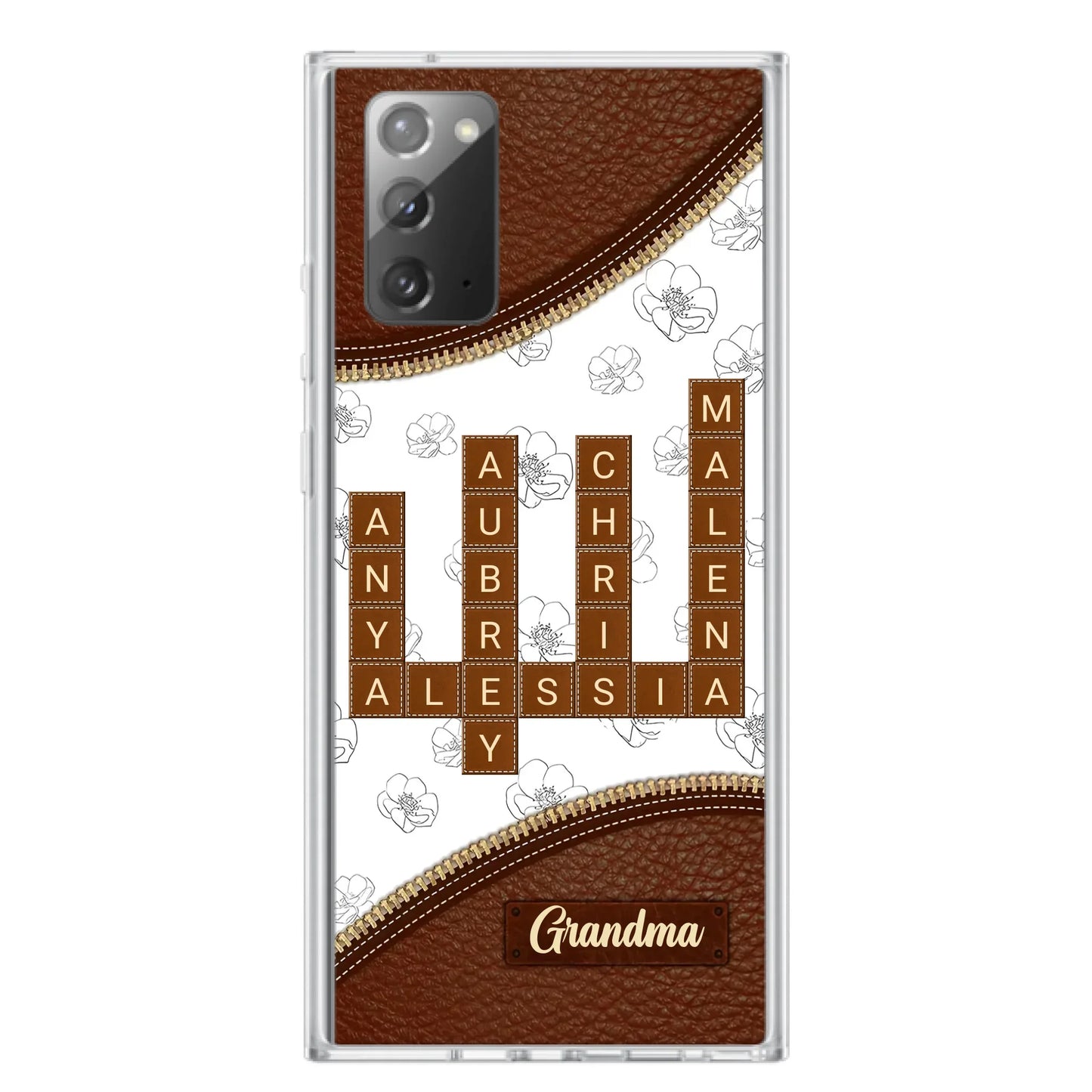 Custom Personalized Grandma Crossword iPhone/ Samsung Case - Gift Idea For Christmas/ Grandma
