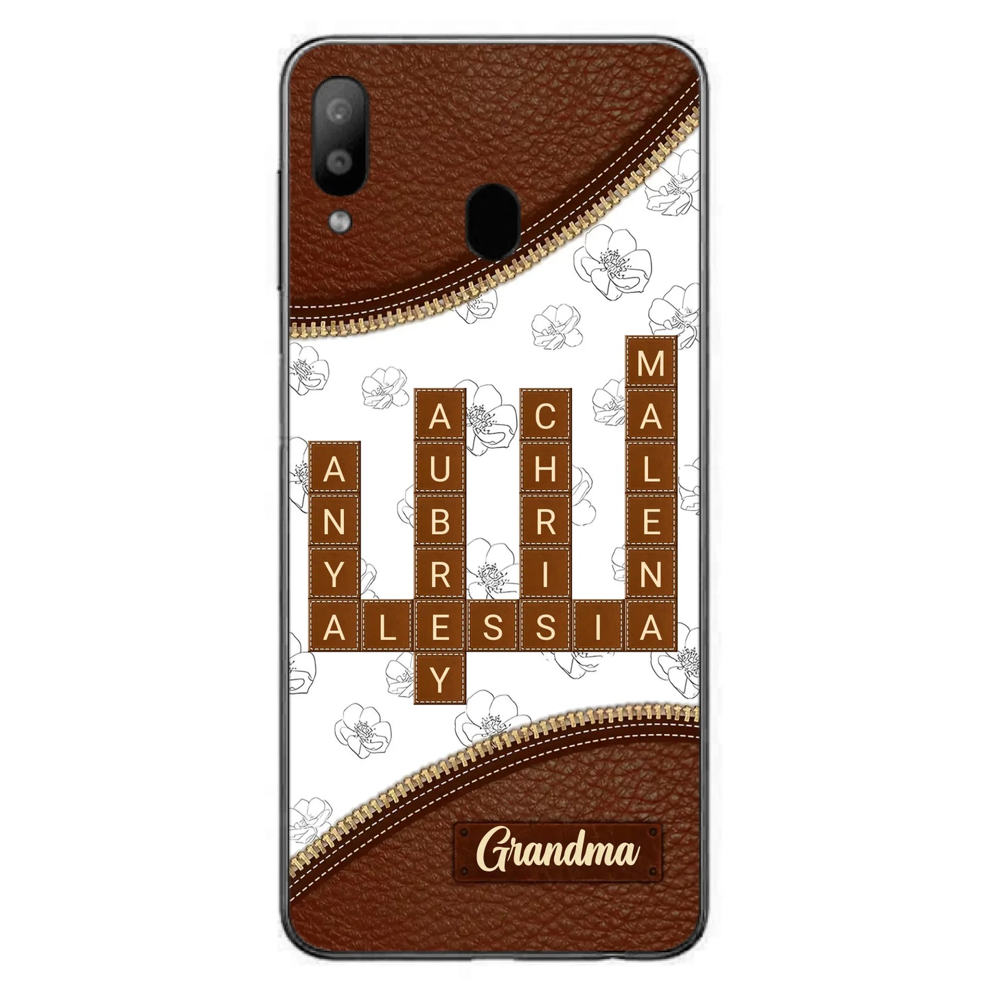 Custom Personalized Grandma Crossword iPhone/ Samsung Case - Gift Idea For Christmas/ Grandma