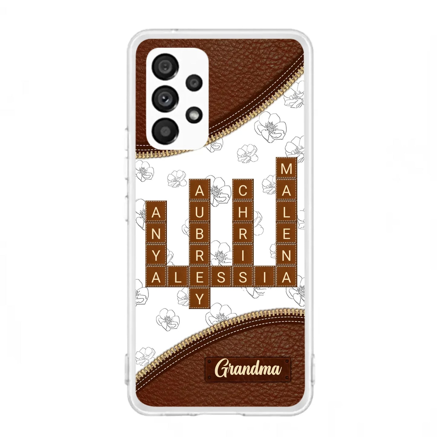 Custom Personalized Grandma Crossword iPhone/ Samsung Case - Gift Idea For Christmas/ Grandma