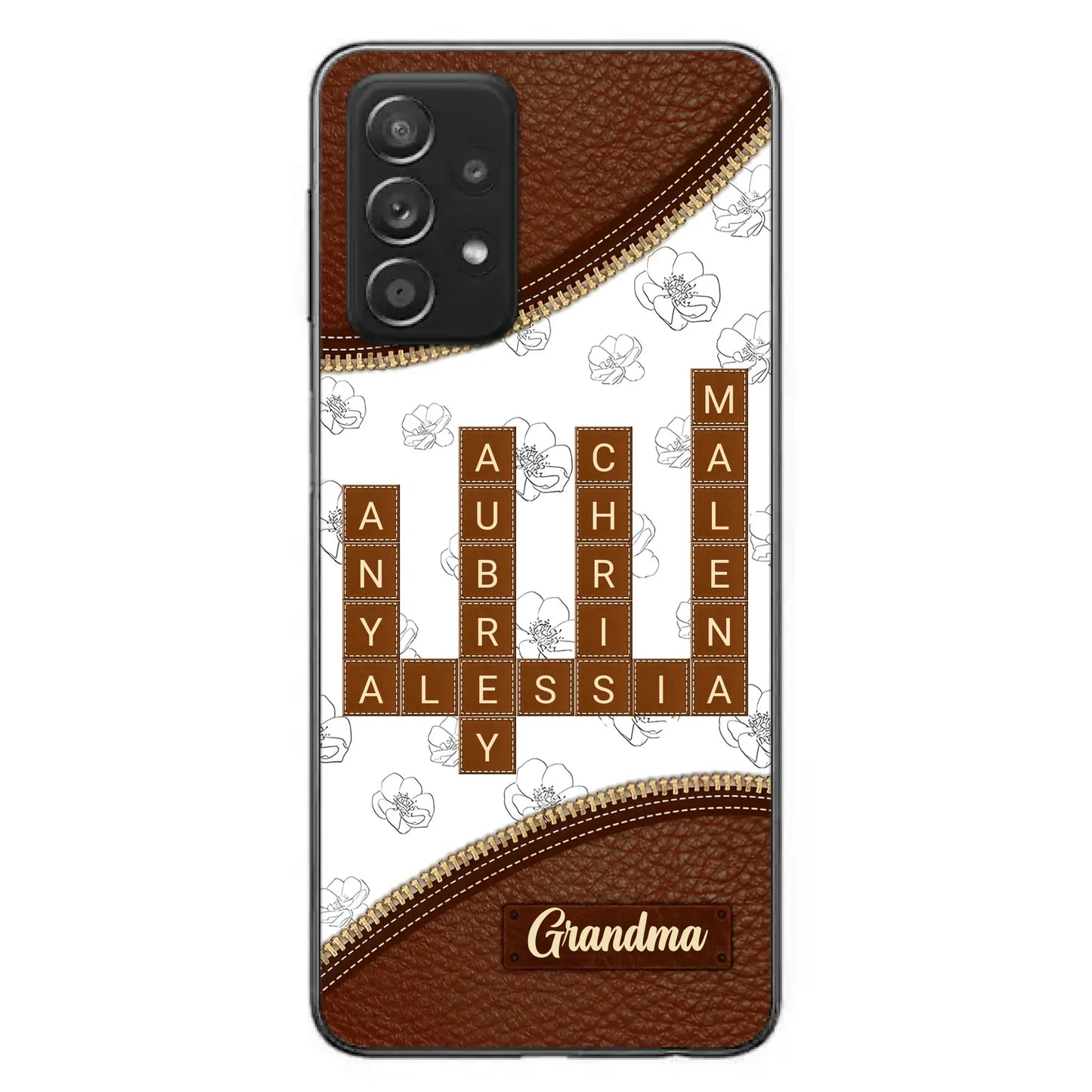Custom Personalized Grandma Crossword iPhone/ Samsung Case - Gift Idea For Christmas/ Grandma