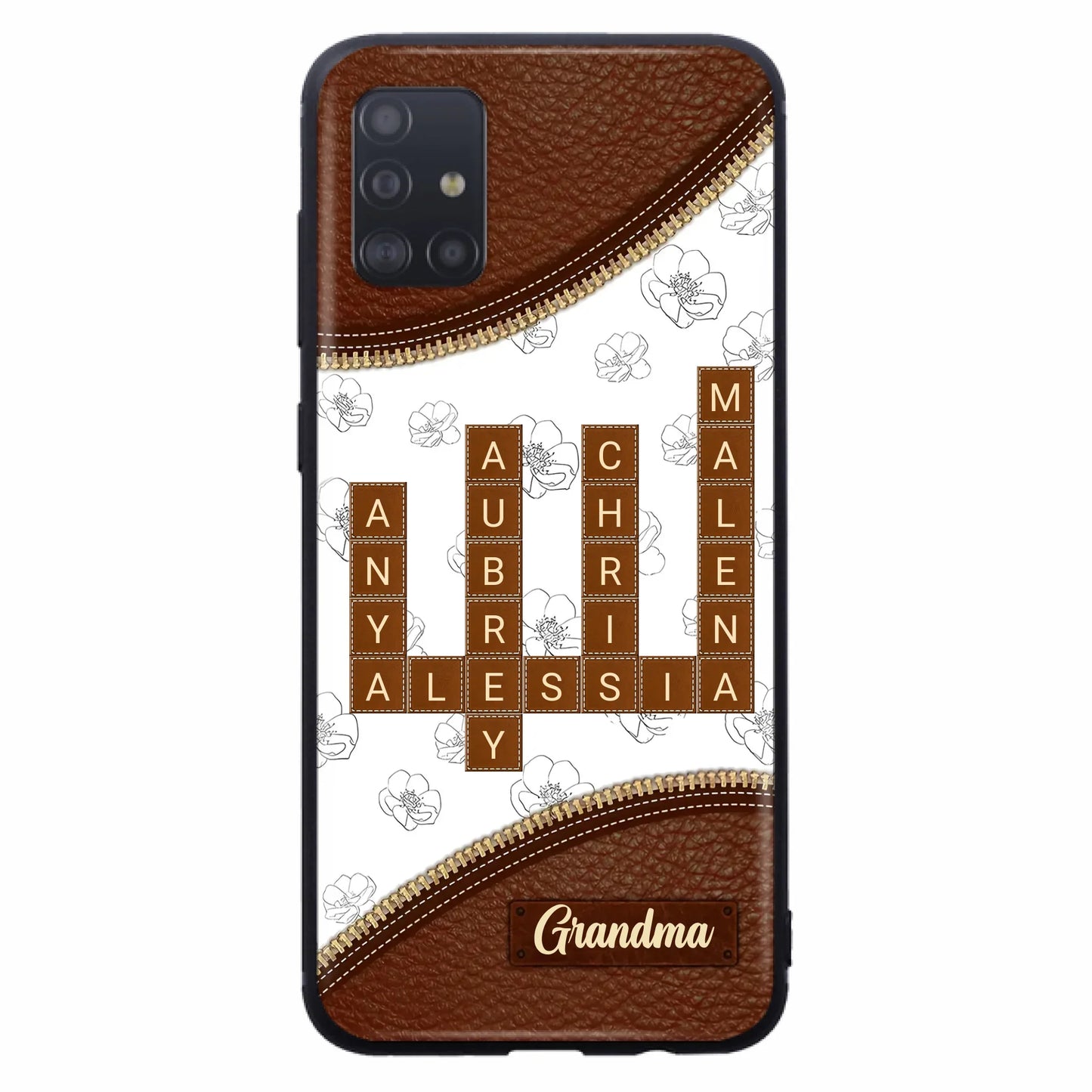 Custom Personalized Grandma Crossword iPhone/ Samsung Case - Gift Idea For Christmas/ Grandma