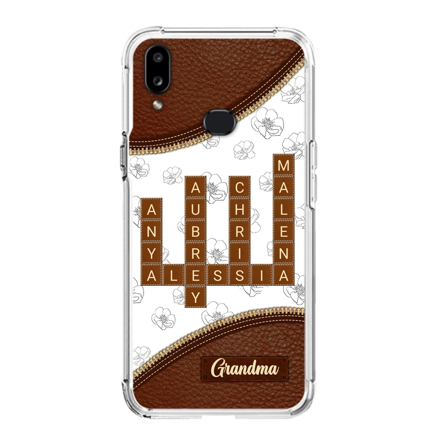 Custom Personalized Grandma Crossword iPhone/ Samsung Case - Gift Idea For Christmas/ Grandma
